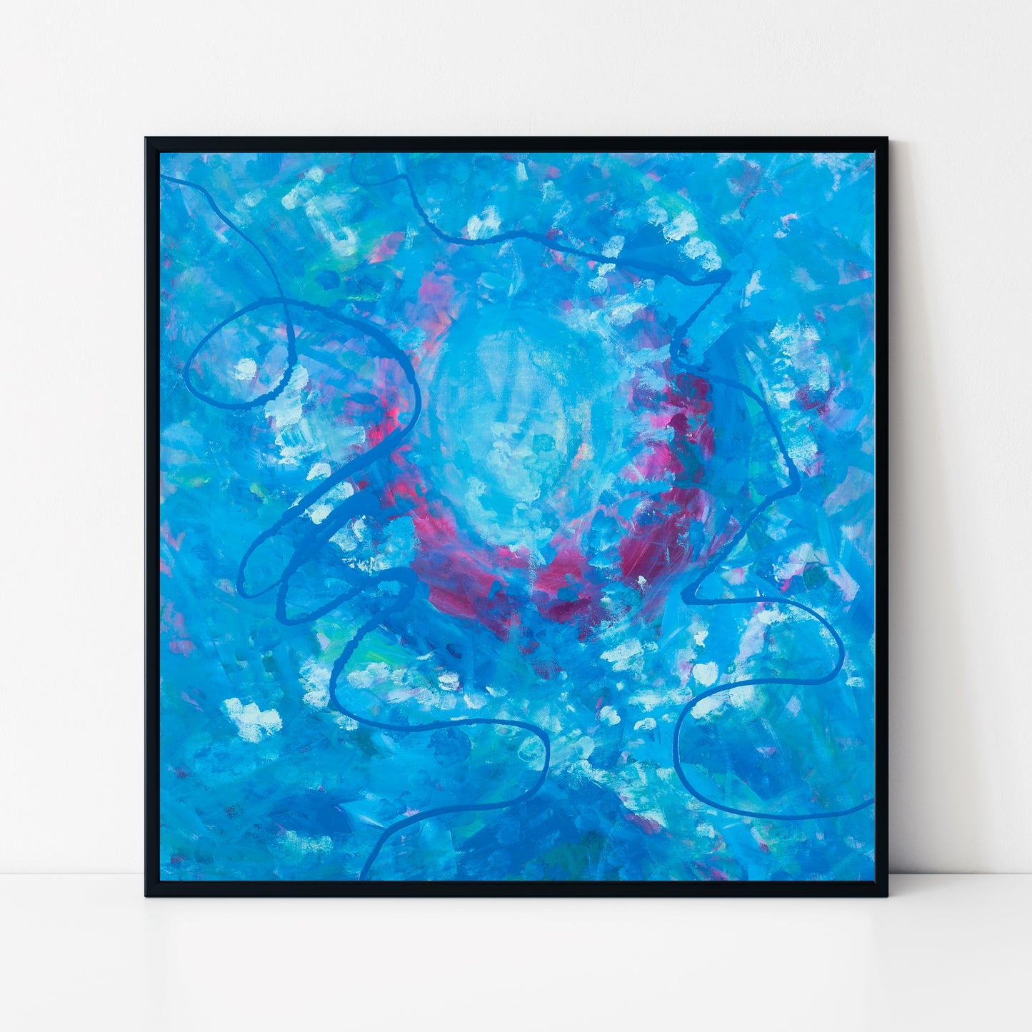 Receding Resistance - Original Abstract Painting in Austin Texas 24" x 24"