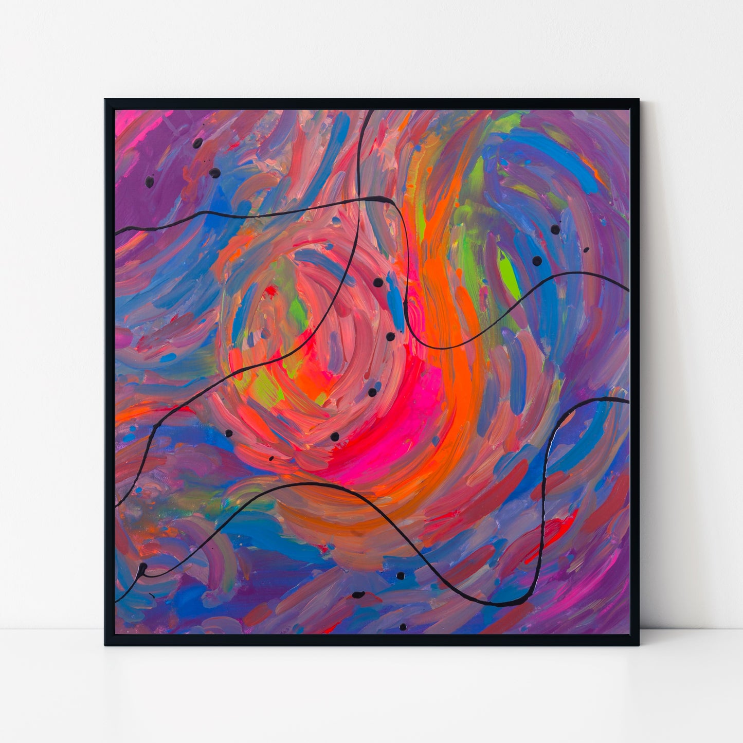 Sauntering Recitation - Original Abstract Painting in Austin Texas 24" x 24"
