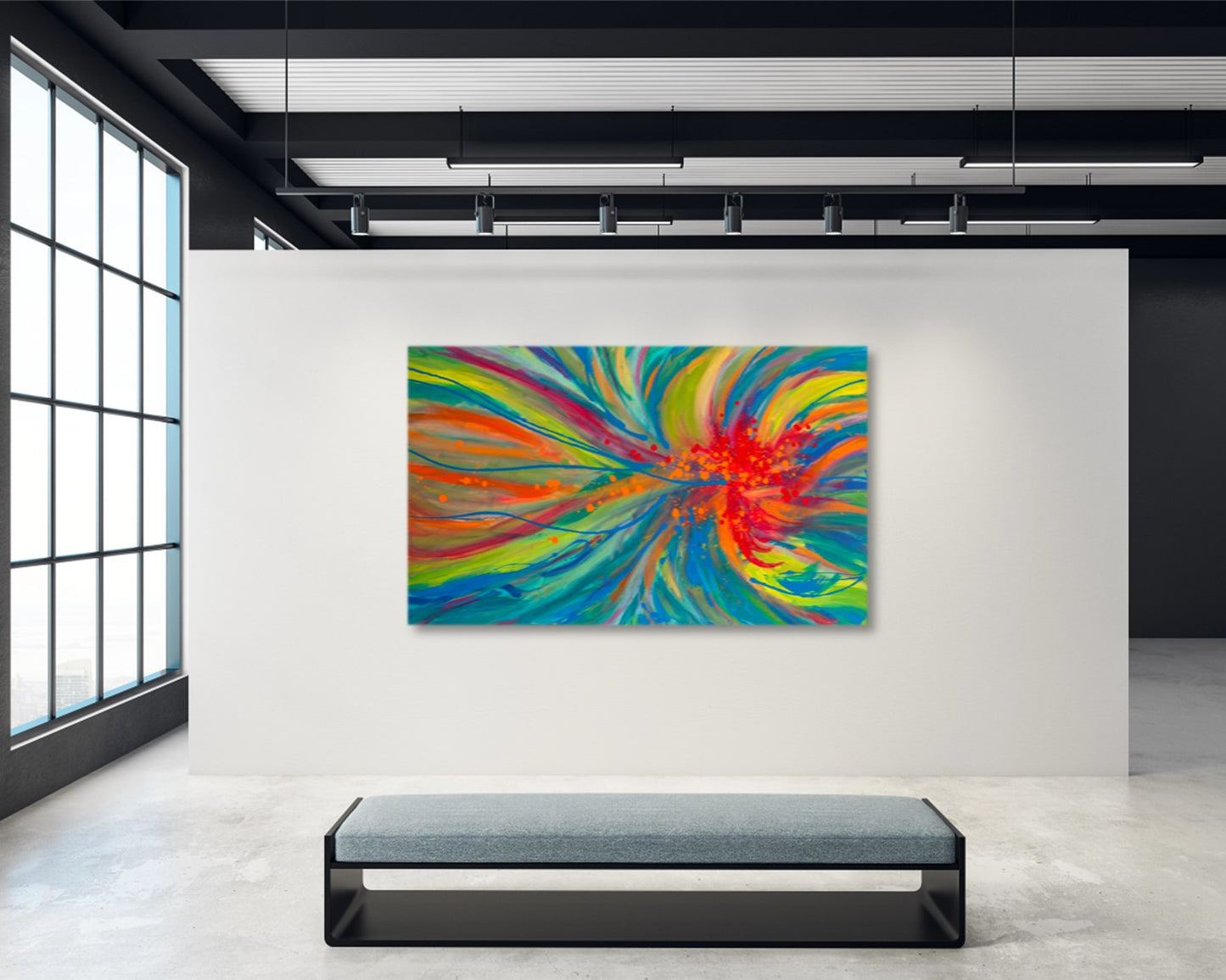 Bohemian Hairdo - Original Abstract Painting in Austin Texas 30" x 48"
