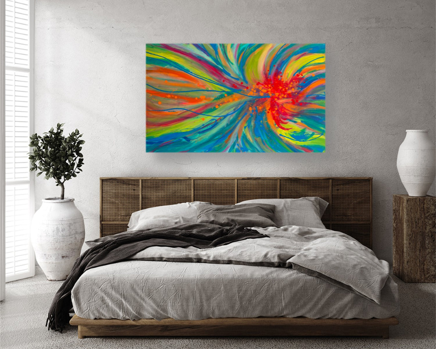 Bohemian Hairdo - Original Abstract Painting in Austin Texas 30" x 48"