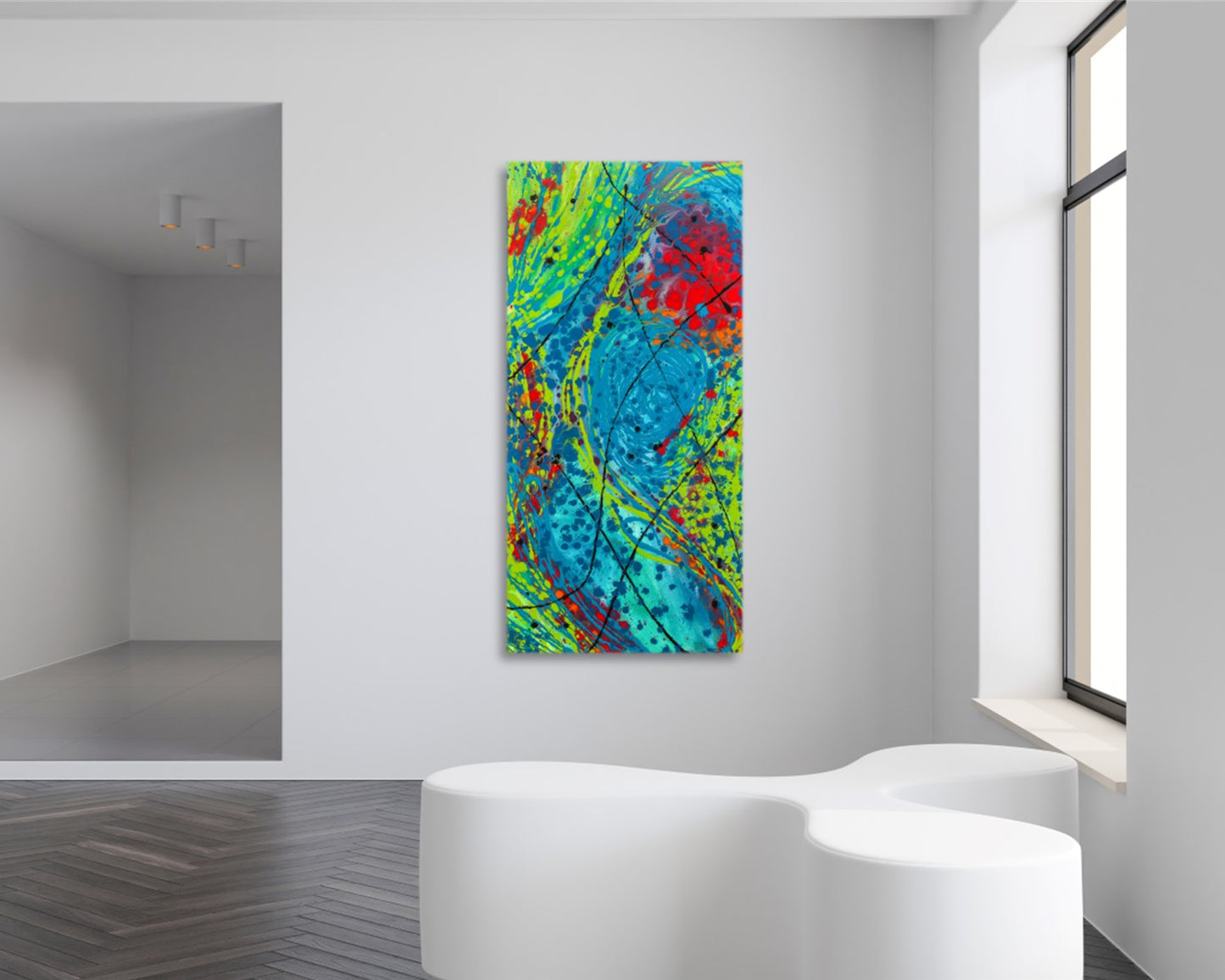 Conventional Matrix - Original Abstract Painting in Austin Texas 24" x 48"