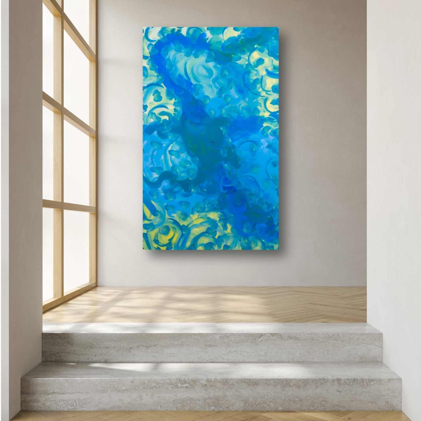 Explicitly Elbowed - Original Abstract Painting in Austin Texas 30" x 48"