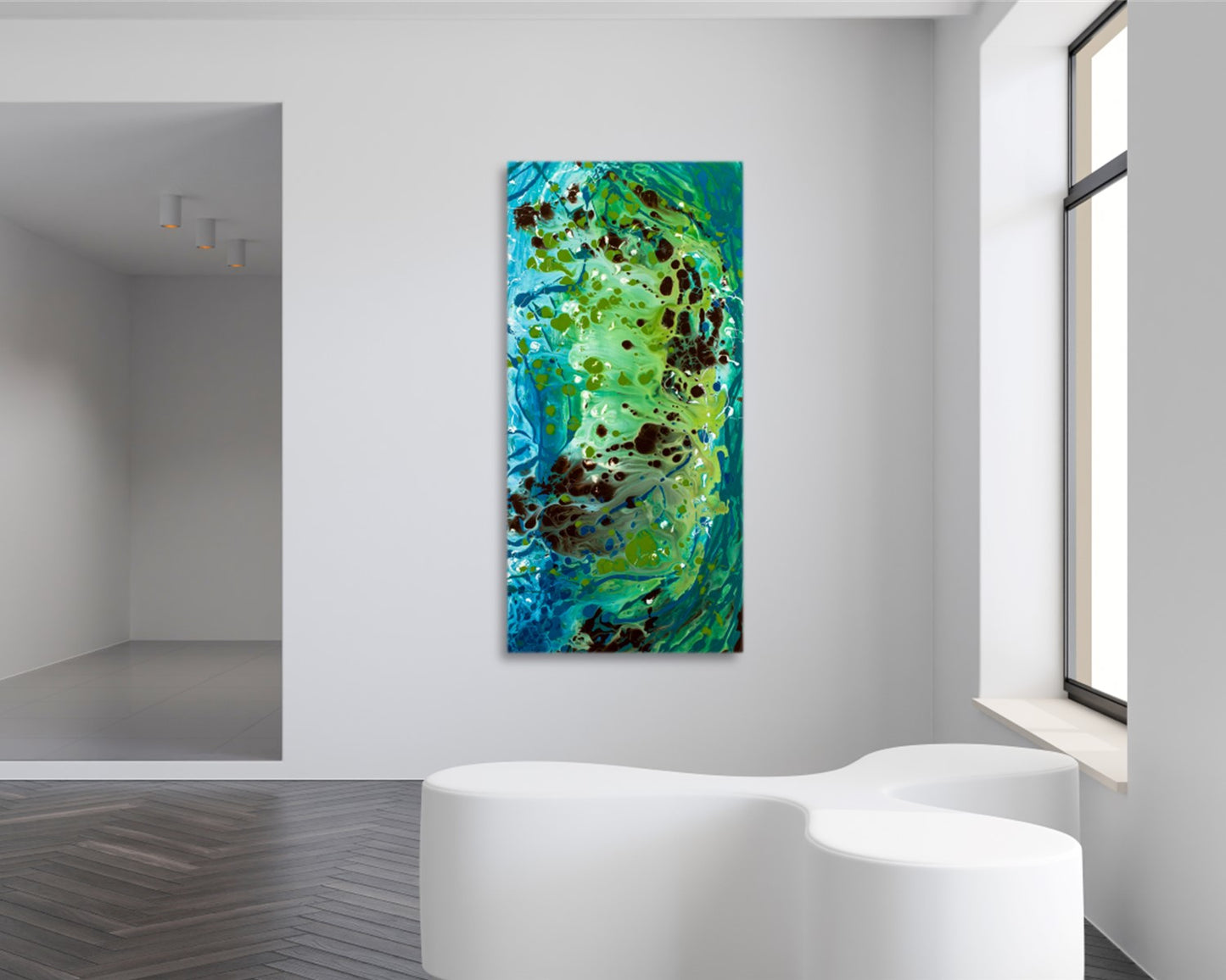 Floodable Florence - Original Abstract Painting in Austin Texas 24" x 48"