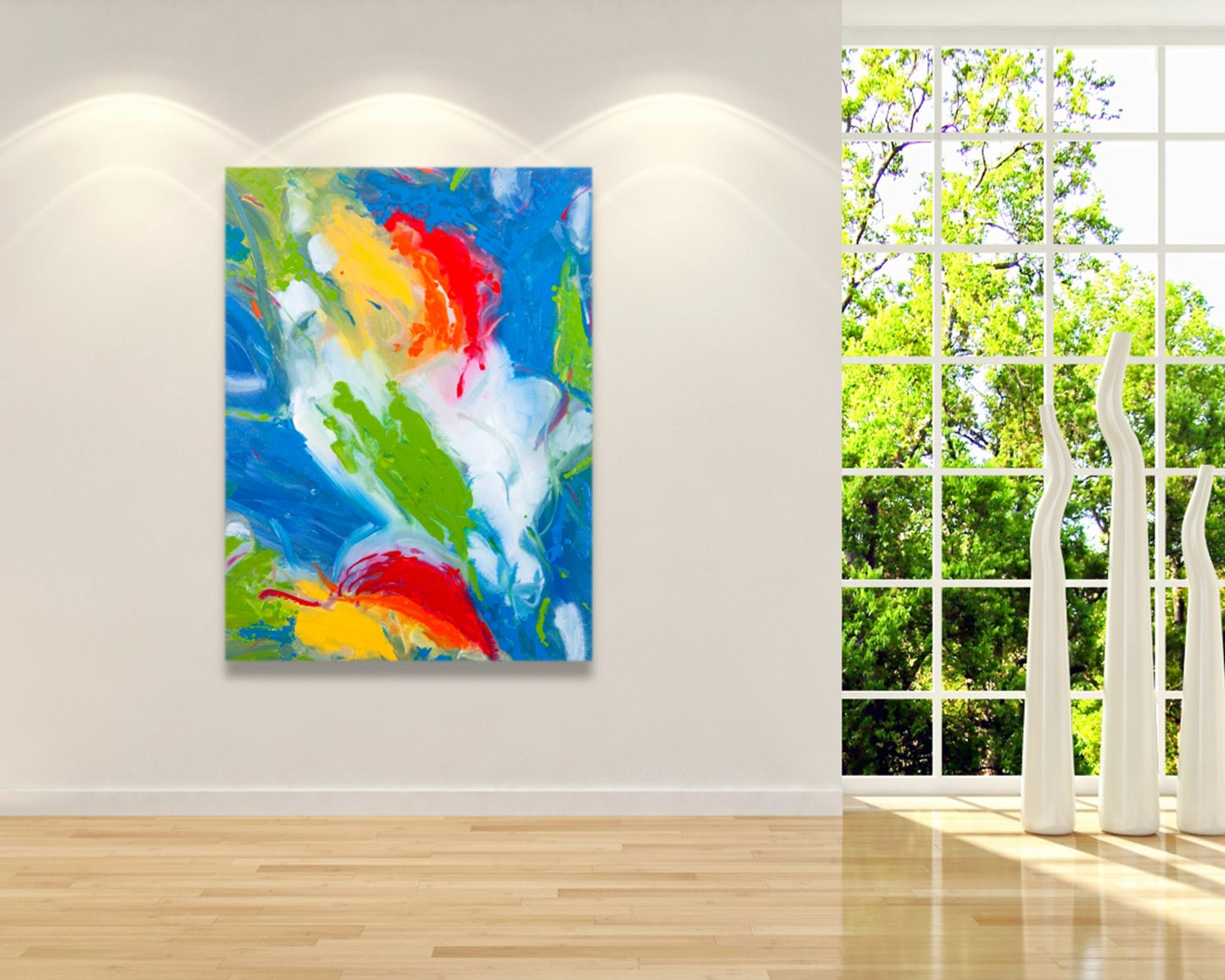 Fraught Foliage - Original Abstract Painting in Austin Texas 30" x 40"