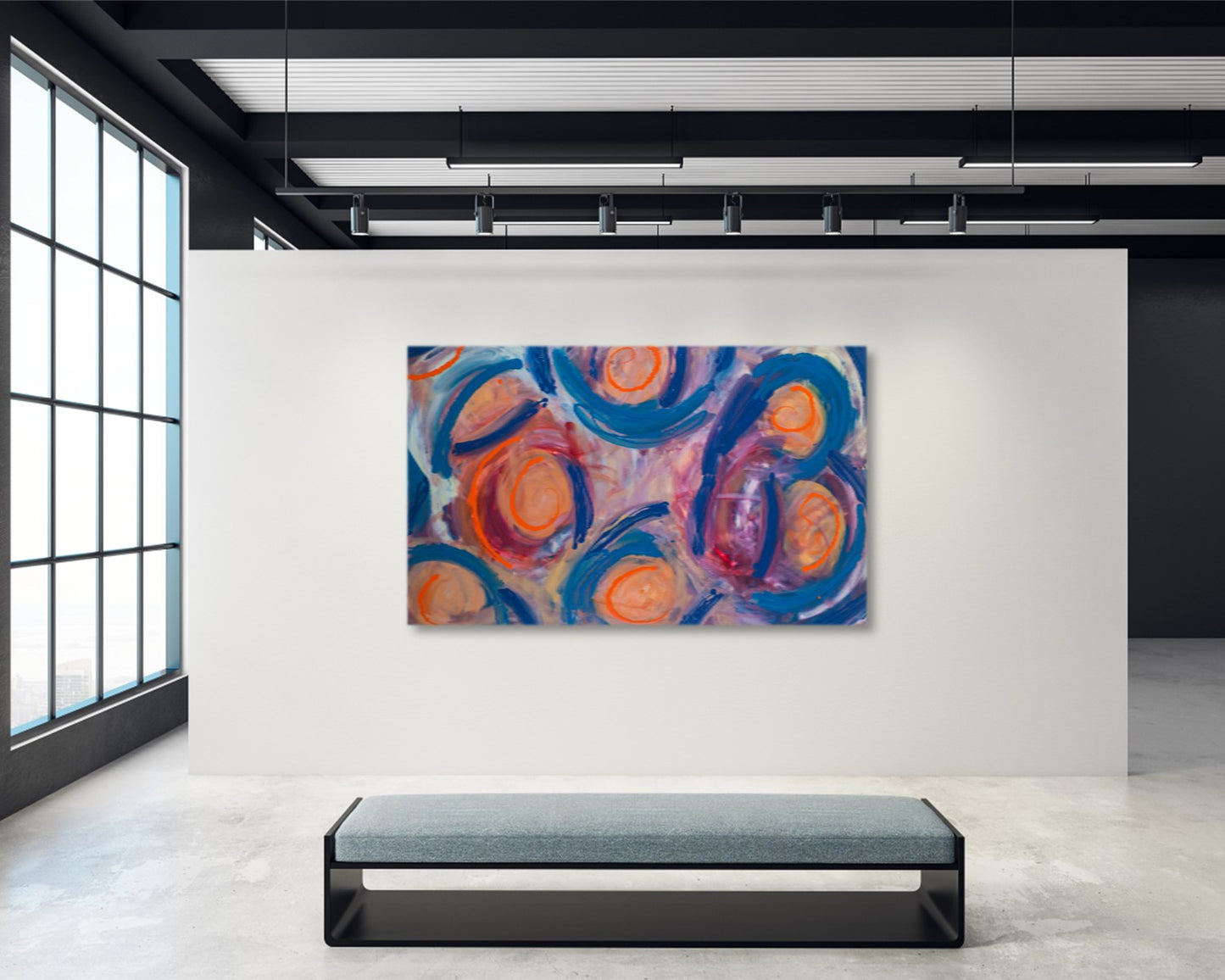 Heartless Encounter - Original Abstract Painting in Austin Texas 30" x 48"