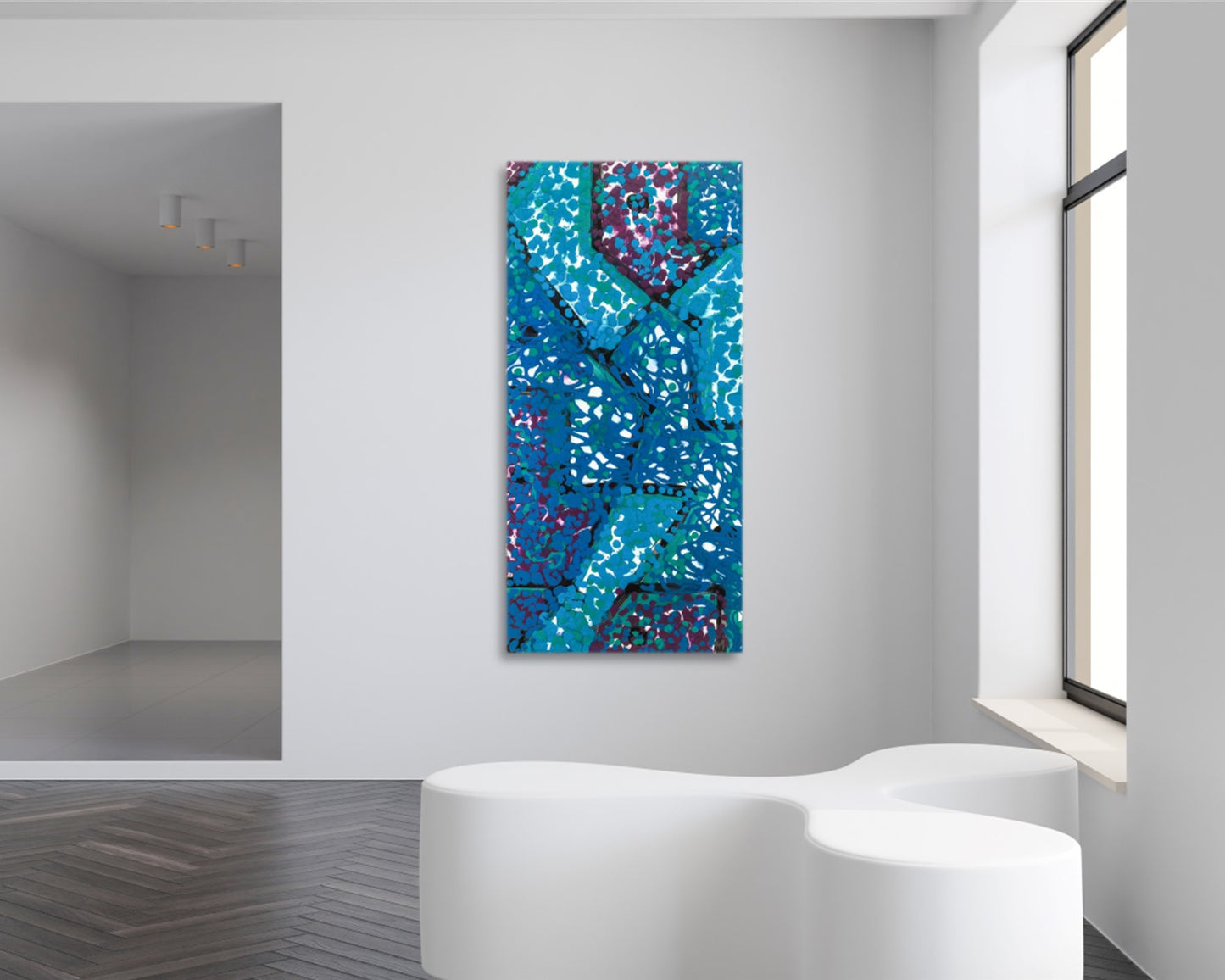 Looking Out - Original Abstract Painting in Austin Texas 24" x 48"