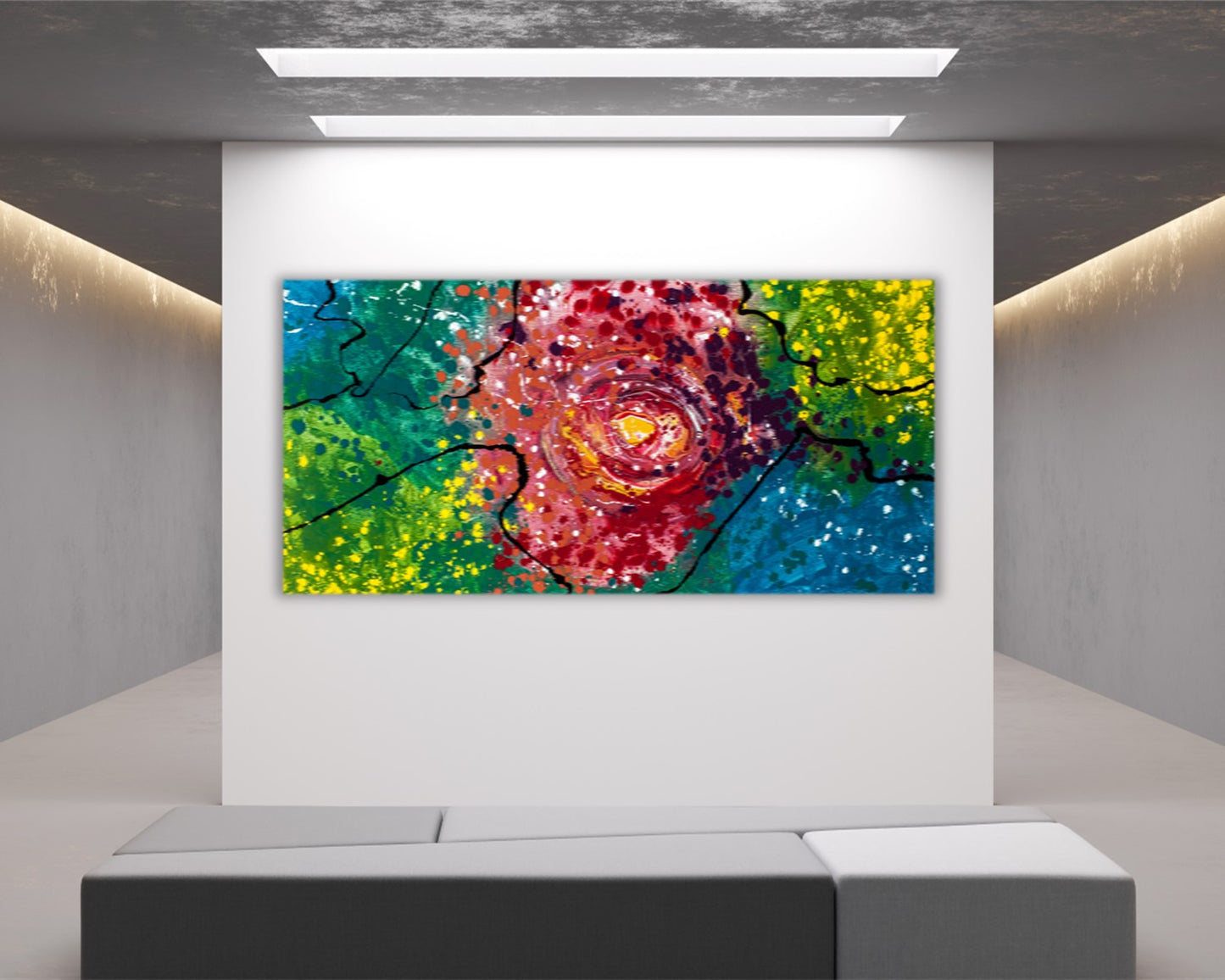 Perched Virtue - Original Abstract Painting in Austin Texas 24" x 48"
