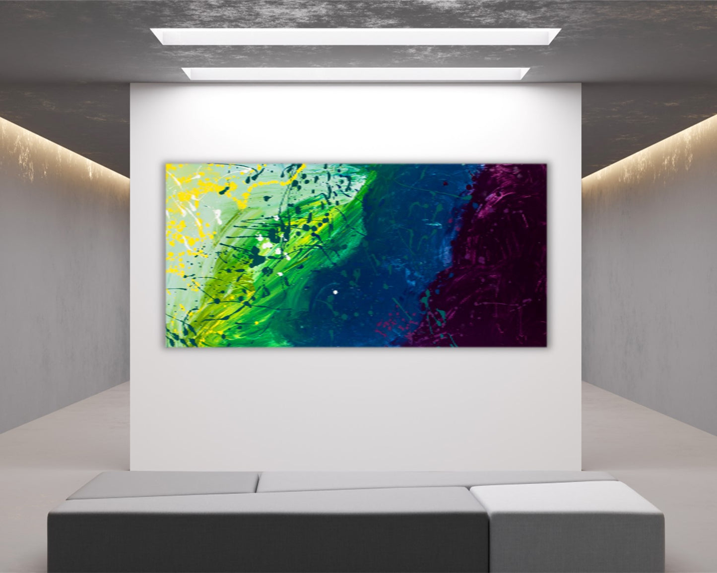 Reckless Disruption - Original Abstract Painting in Austin Texas 24" x 48"