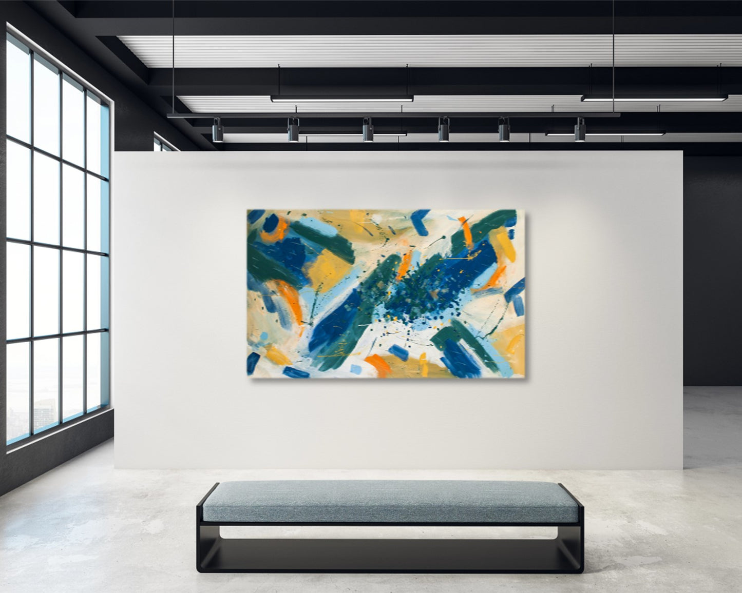 Remarkable Rigmarole - Original Abstract Painting in Austin Texas 30" x 48"