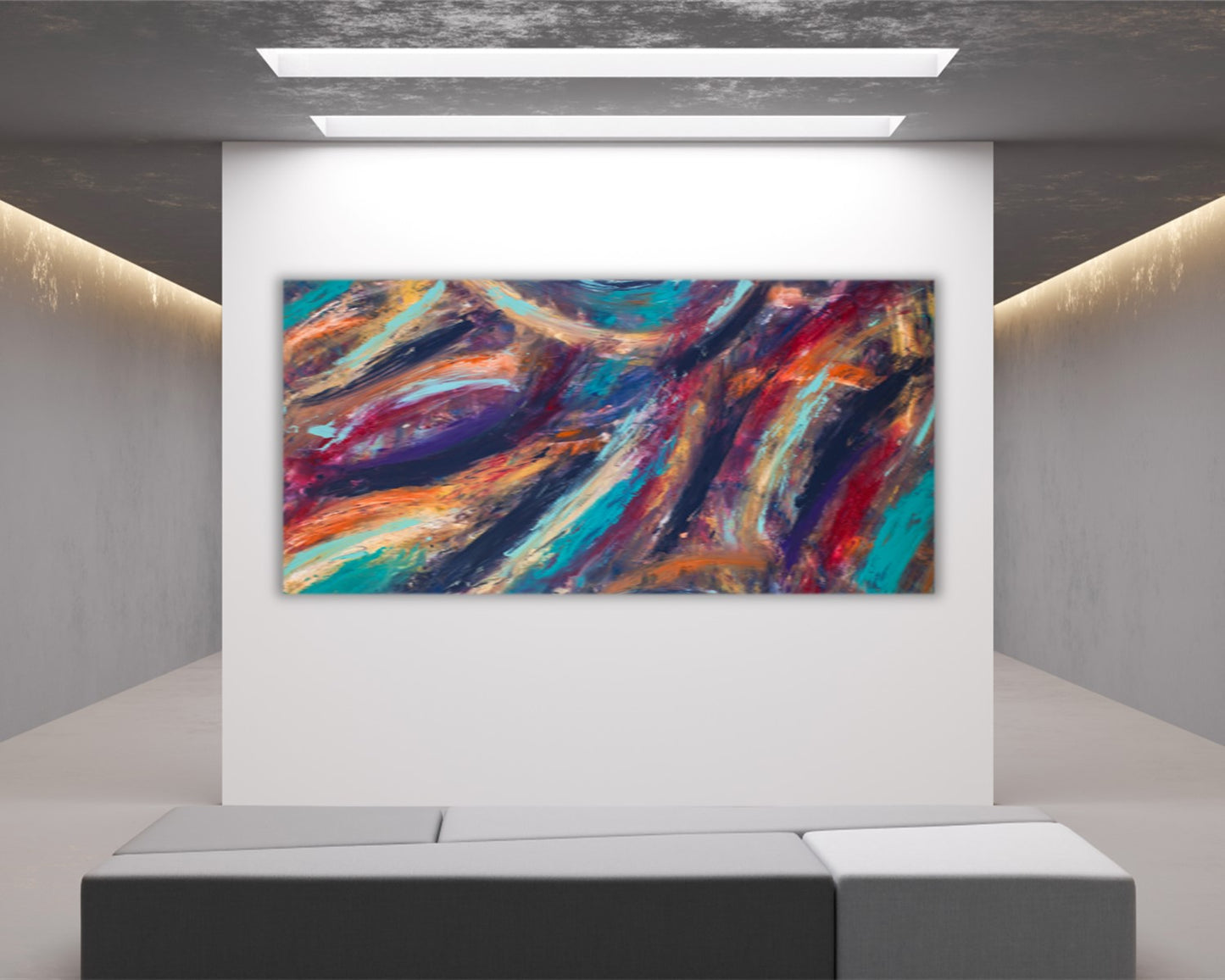 Resistant Requisitions - Original Abstract Painting in Austin Texas 24" x 48"