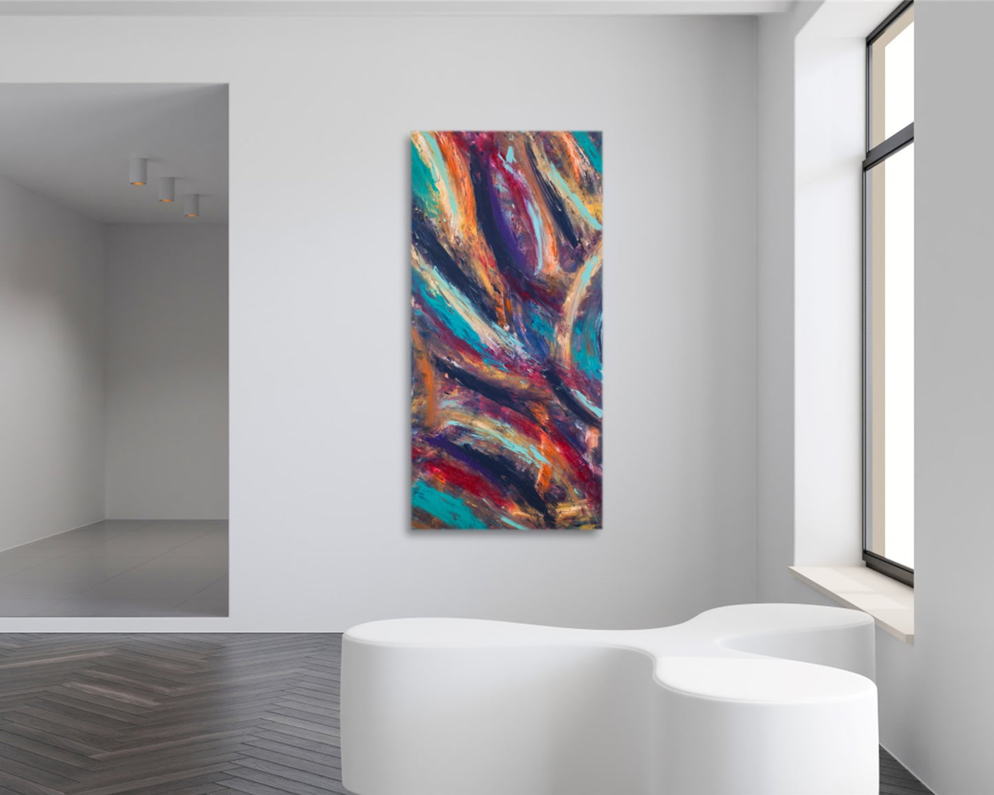 Resistant Requisitions - Original Abstract Painting in Austin Texas 24" x 48"