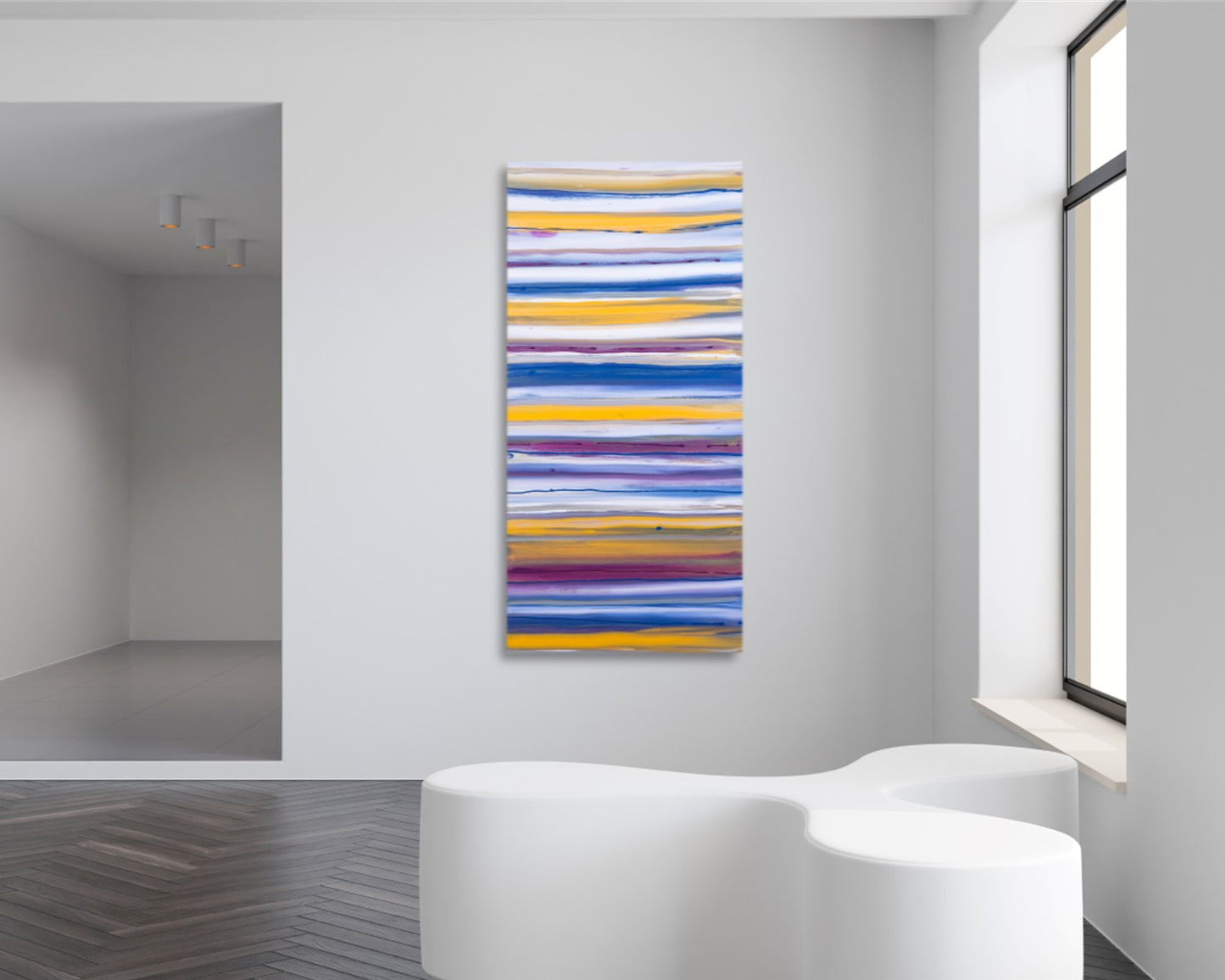Straight-Up Sidestepping - Original Abstract Painting in Austin Texas 24" x 48"