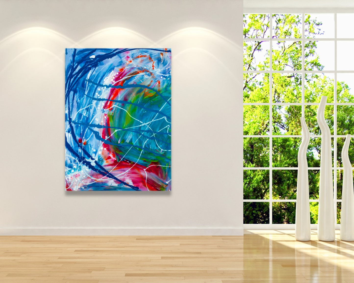 Terrifying Stillness - Original Abstract Painting in Austin Texas 30" x 40"