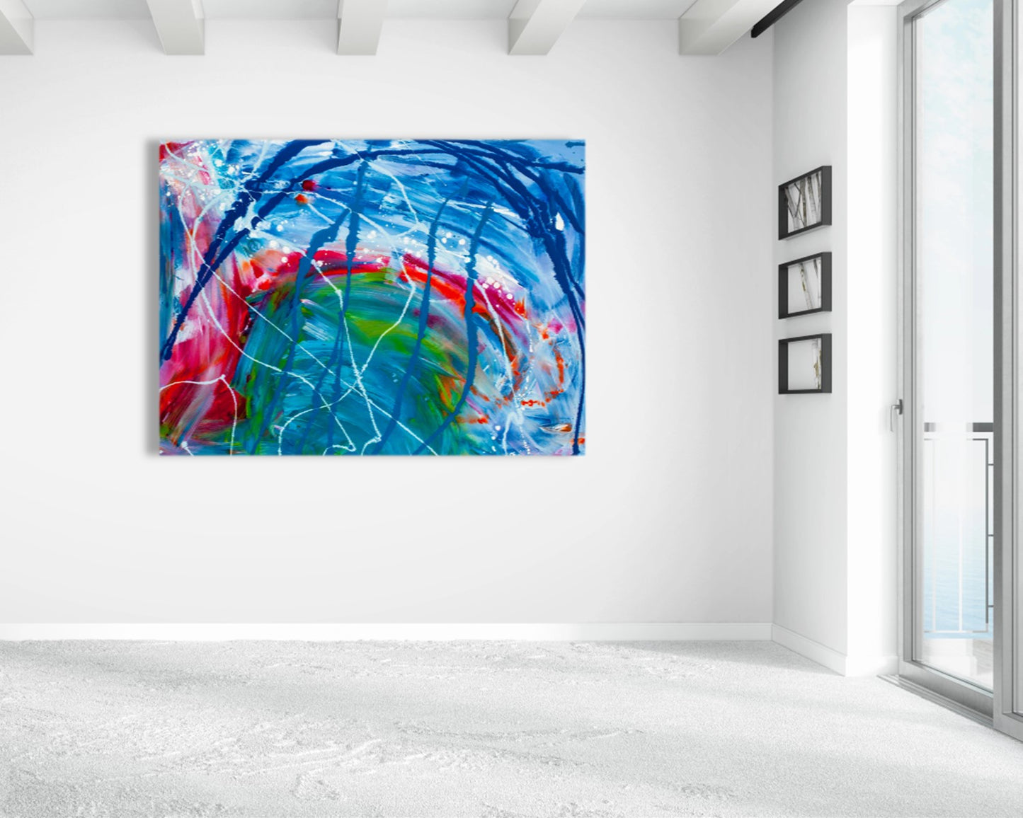 Terrifying Stillness - Original Abstract Painting in Austin Texas 30" x 40"