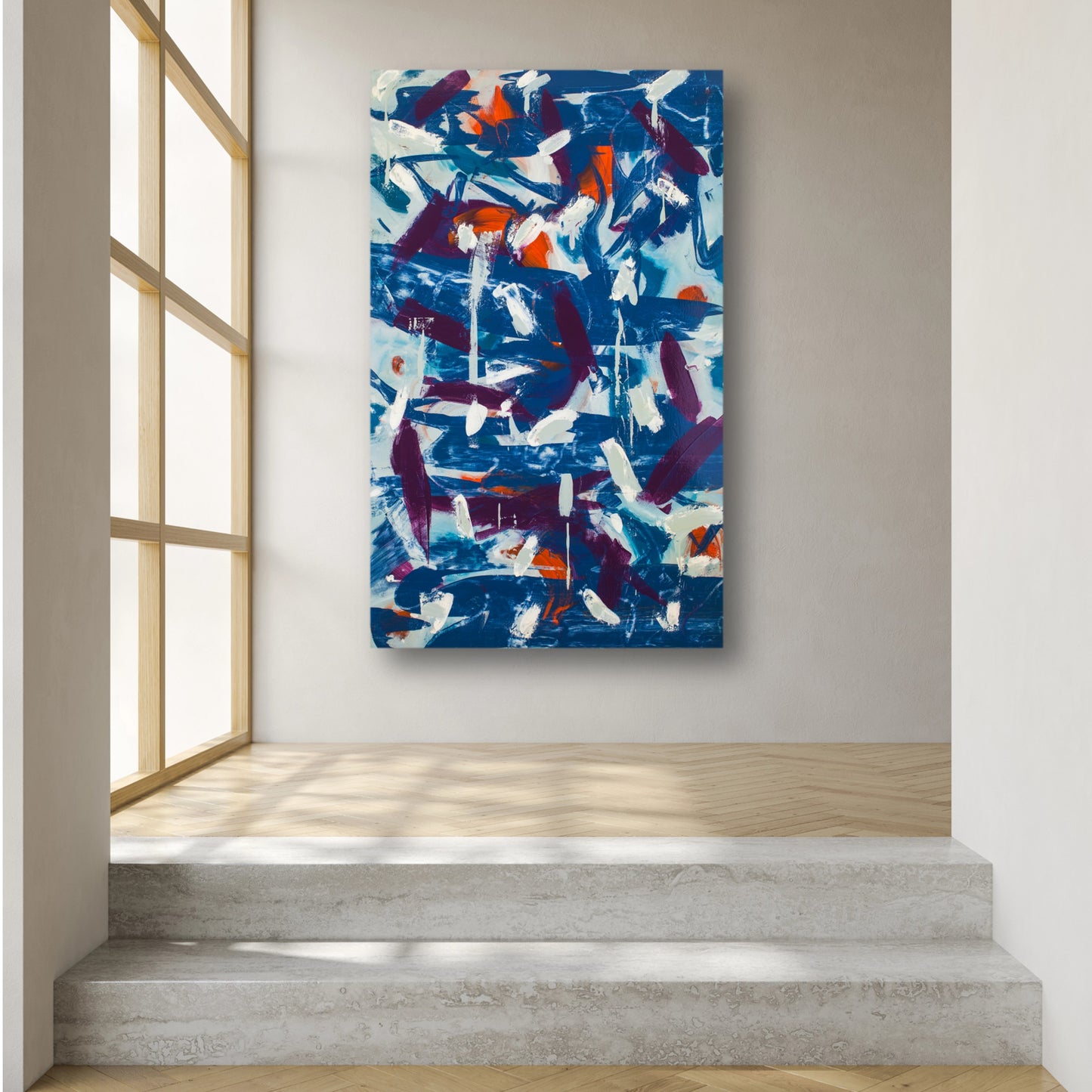 Unimpeachably Cumbersome - Original Abstract Painting in Austin Texas 30" x 48"
