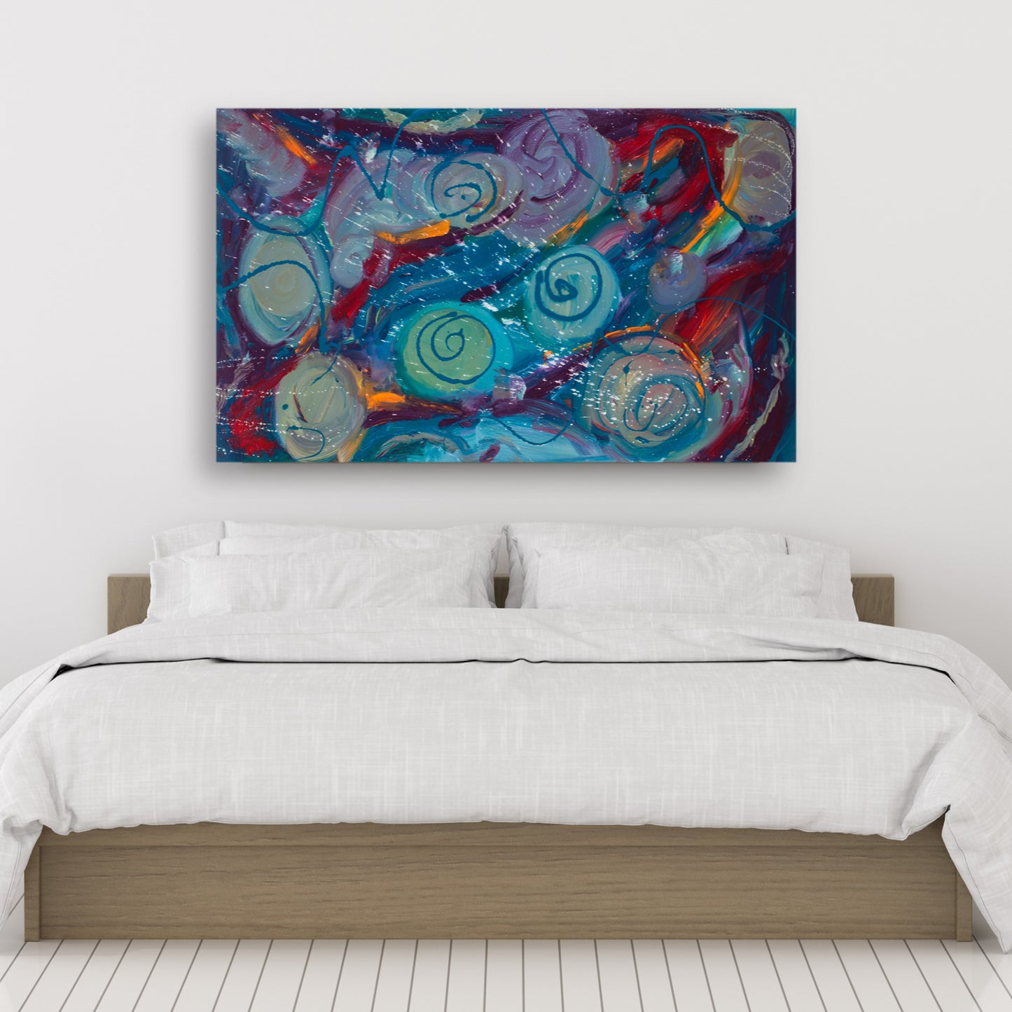 Whirlpool Wonder - Original Abstract Painting in Austin Texas 30" x 48"