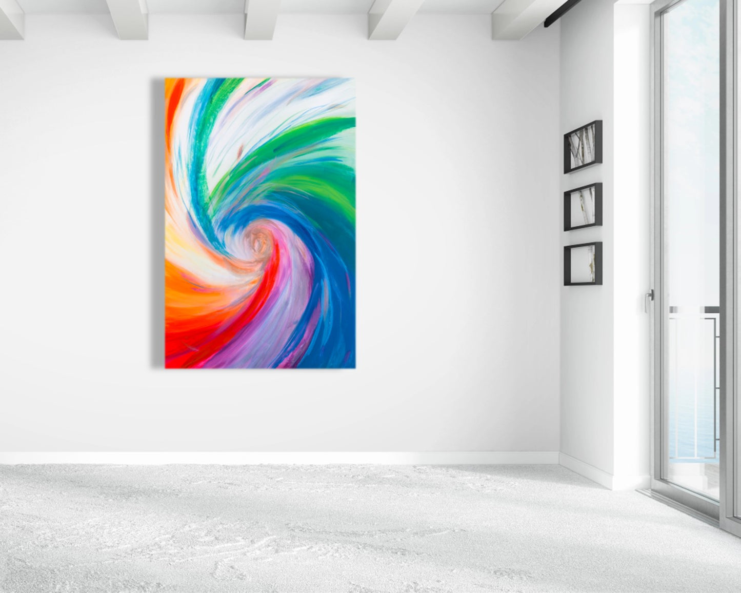 Whispered Windmill - Original Abstract Painting in Austin Texas 24" x 36"