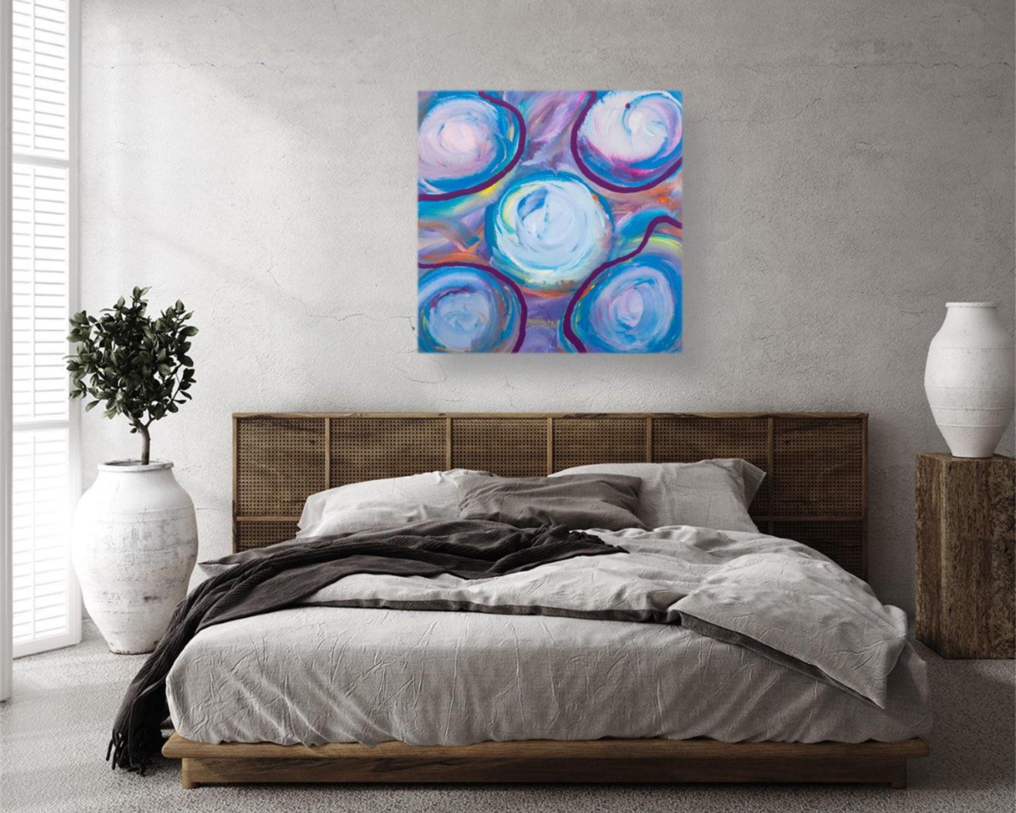 Bubbly Fantasies - Original Abstract Painting in Austin Texas 24" x 24"