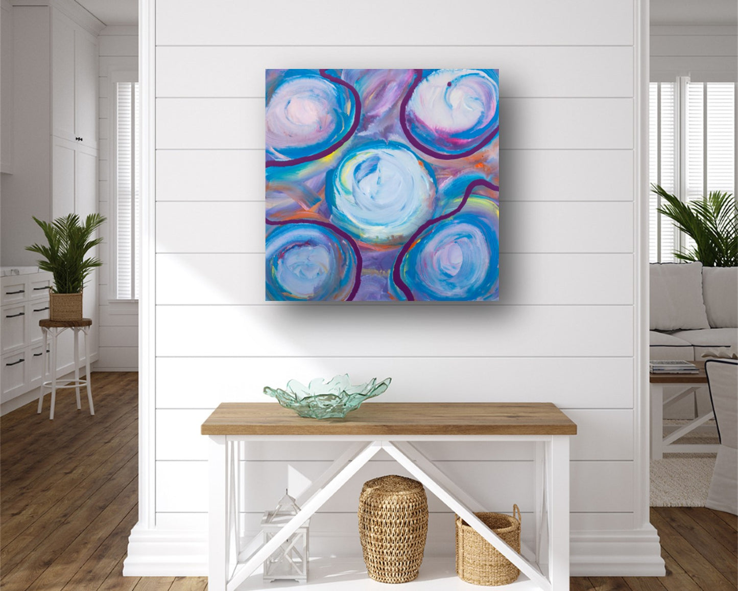 Bubbly Fantasies - Original Abstract Painting in Austin Texas 24" x 24"