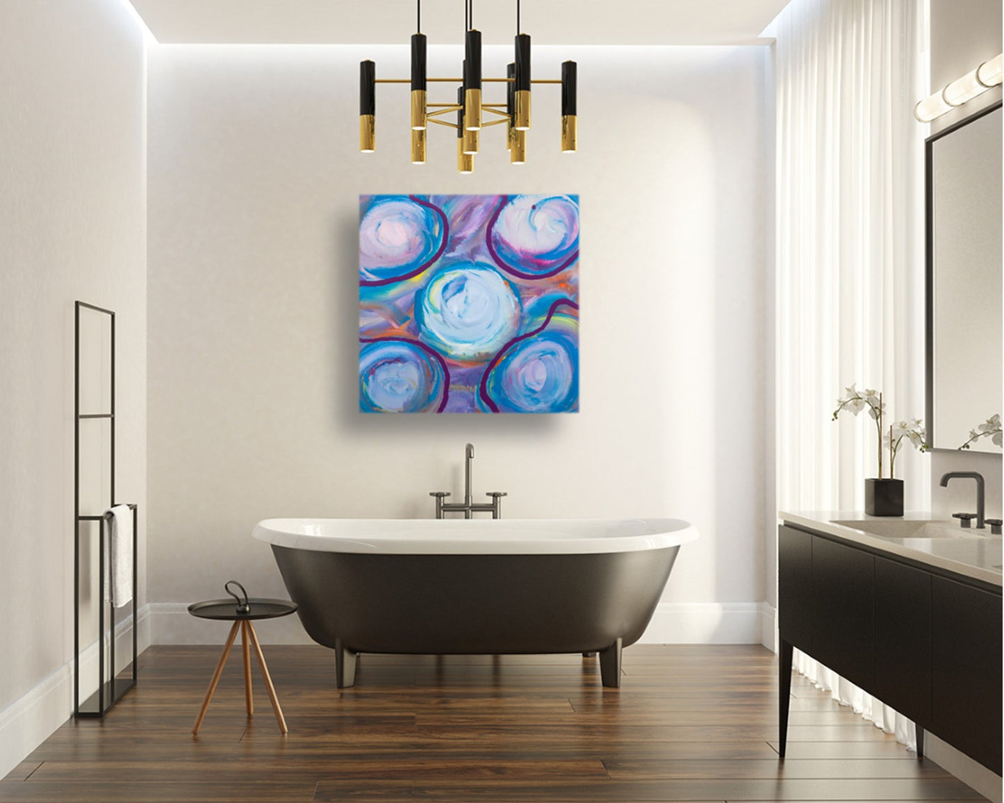 Bubbly Fantasies - Original Abstract Painting in Austin Texas 24" x 24"