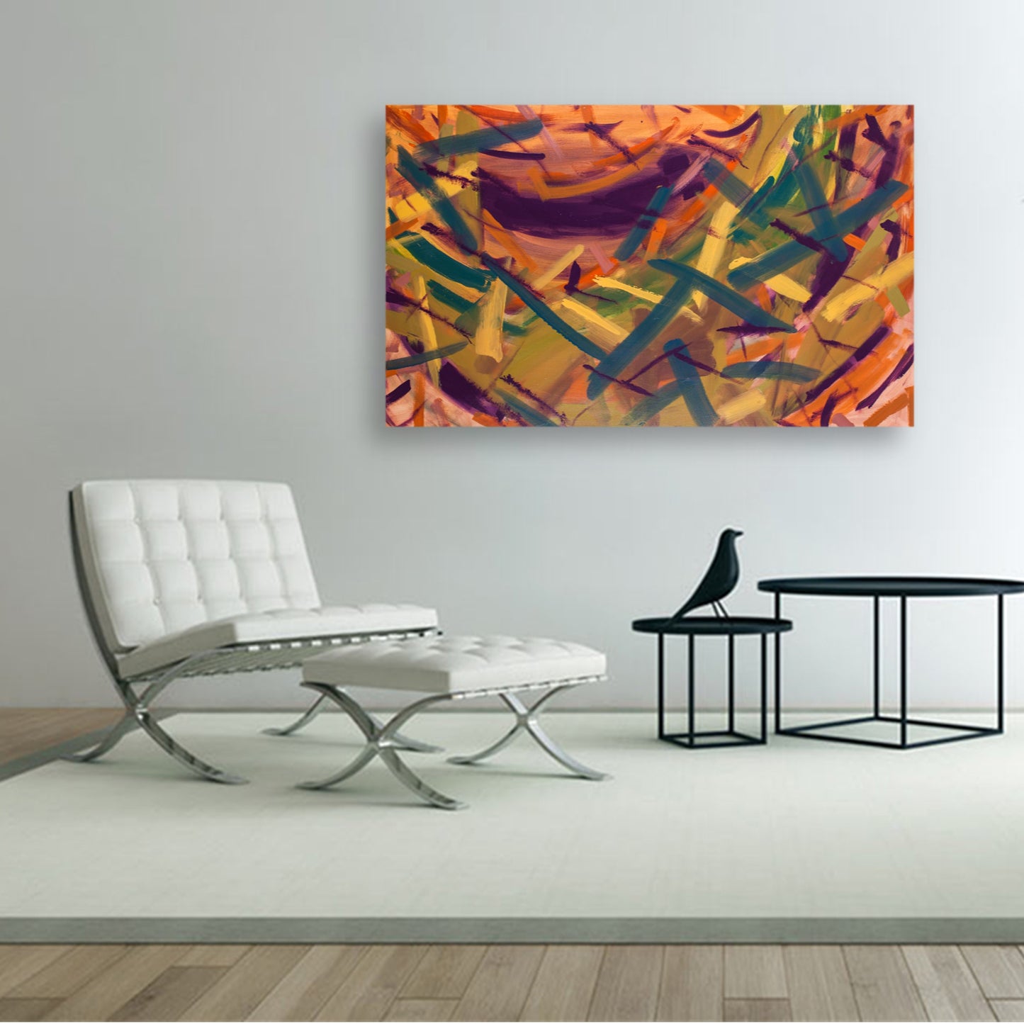 Carnival Harmony - Original Abstract Painting in Austin Texas 30" x 48"