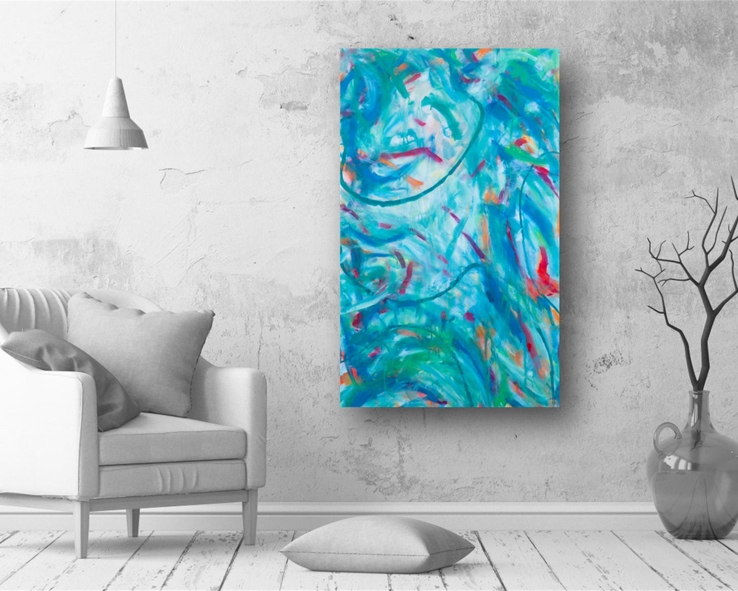 Firsthand Fervor - Original Abstract Painting in Austin Texas 30" x 48"