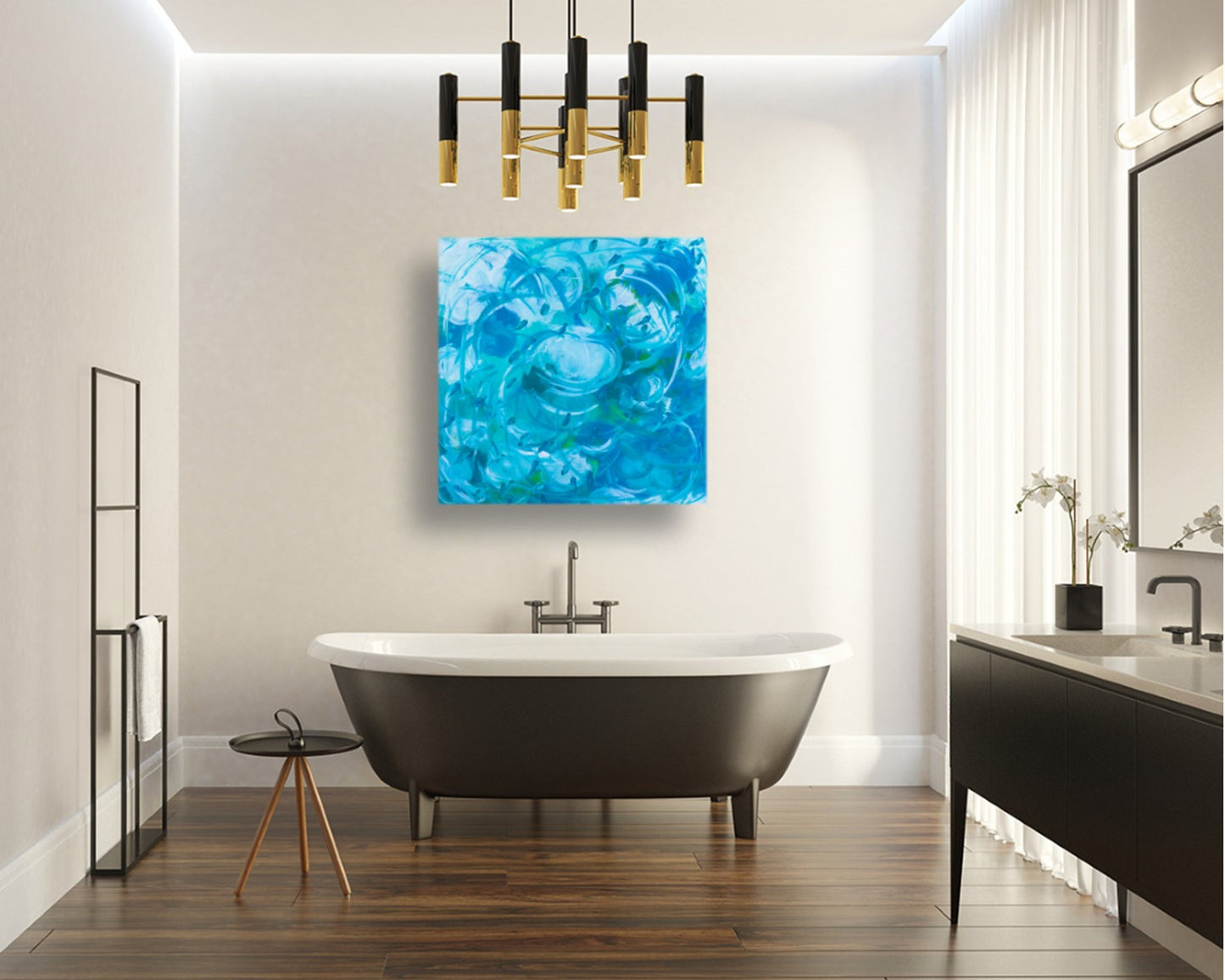 Inducted Cluster - Original Abstract Painting in Austin Texas 24" x 24"