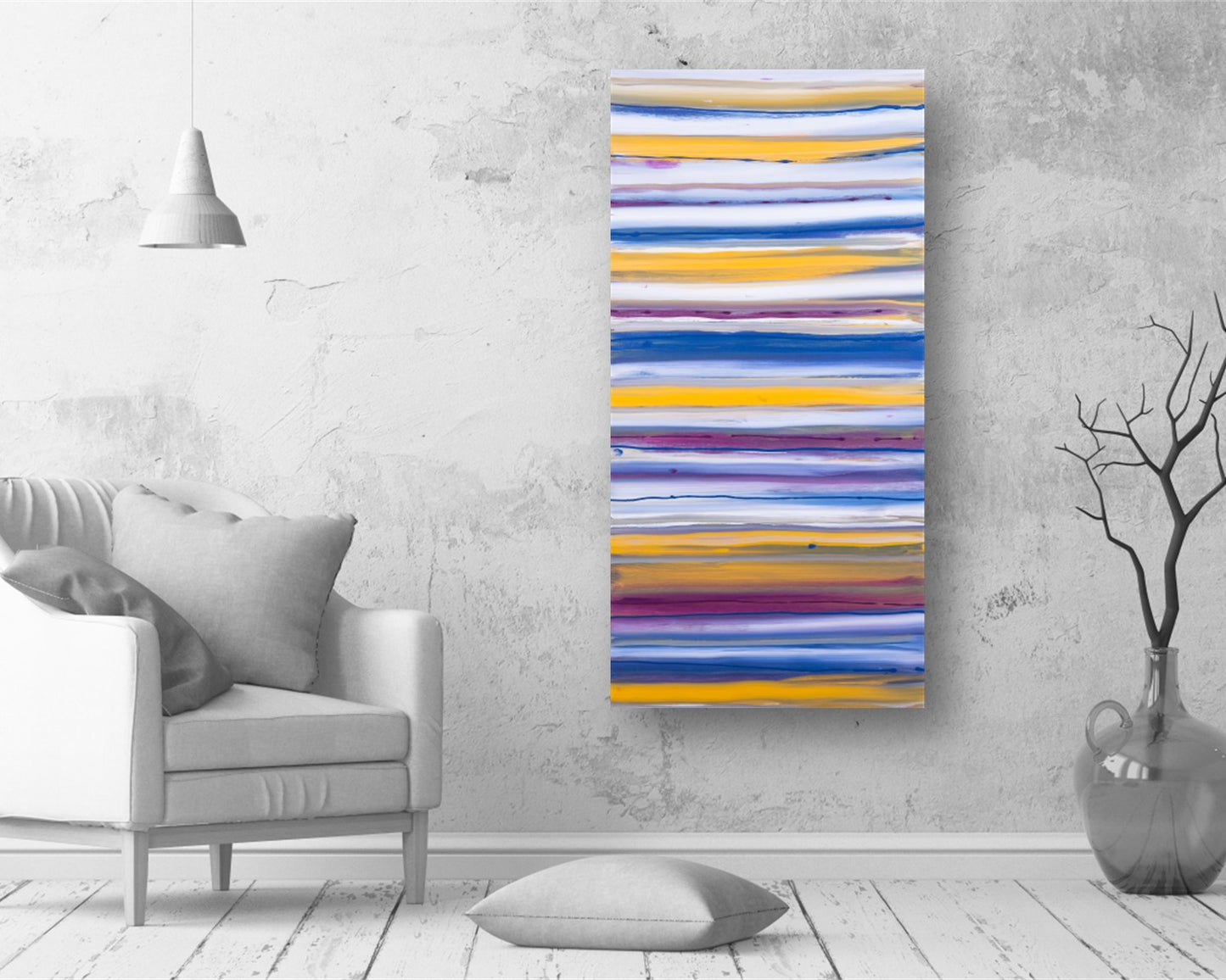 Straight-Up Sidestepping - Original Abstract Painting in Austin Texas 24" x 48"