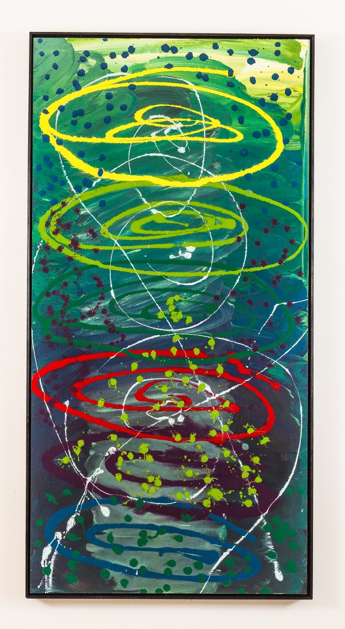 Chakra Inversion - Original Abstract Painting in Austin Texas 24" x 48"