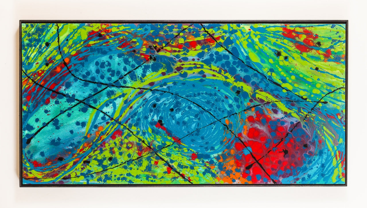 Conventional Matrix - Original Abstract Painting in Austin Texas 24" x 48"