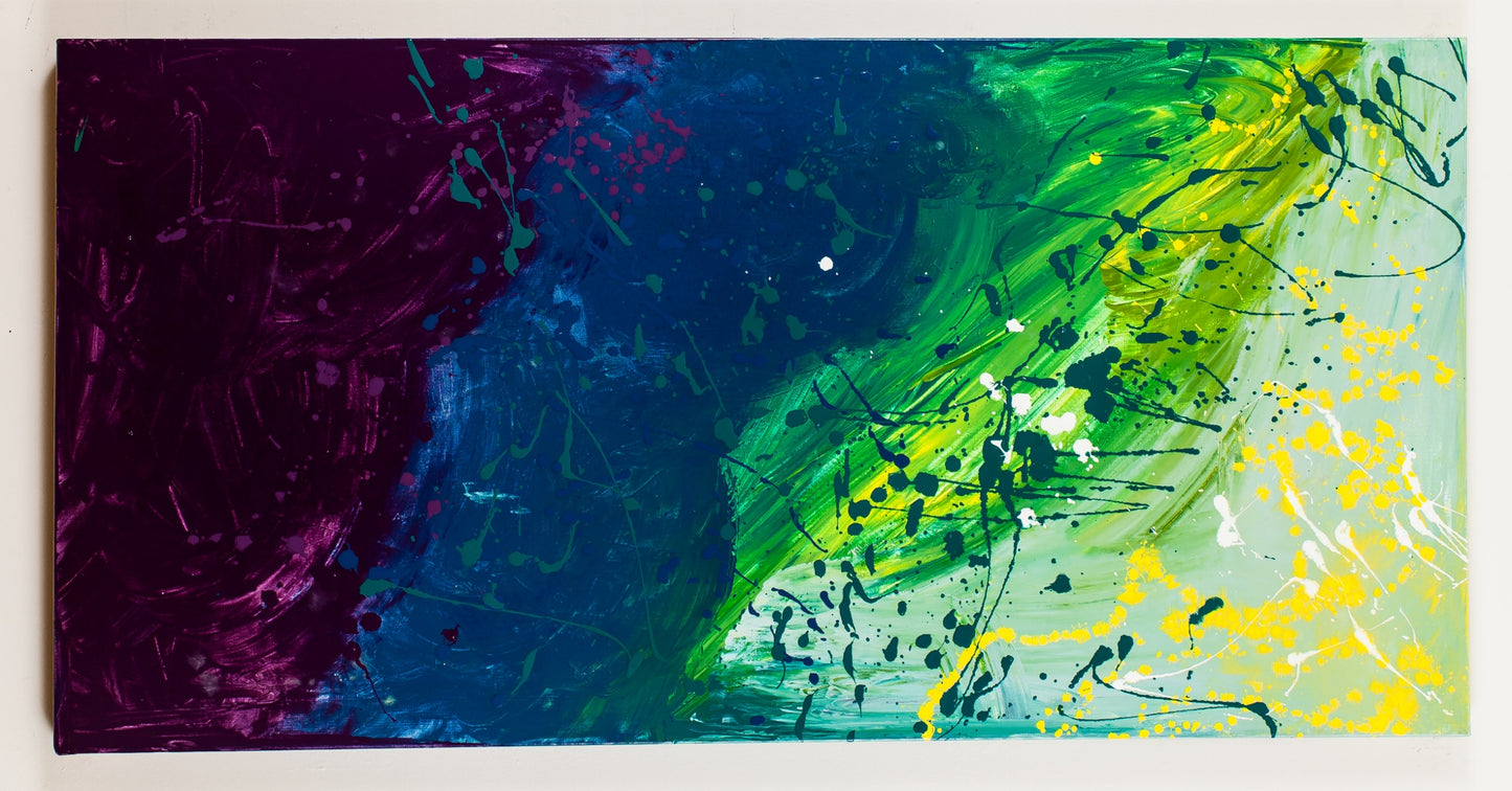 Reckless Disruption - Original Abstract Painting in Austin Texas 24" x 48"