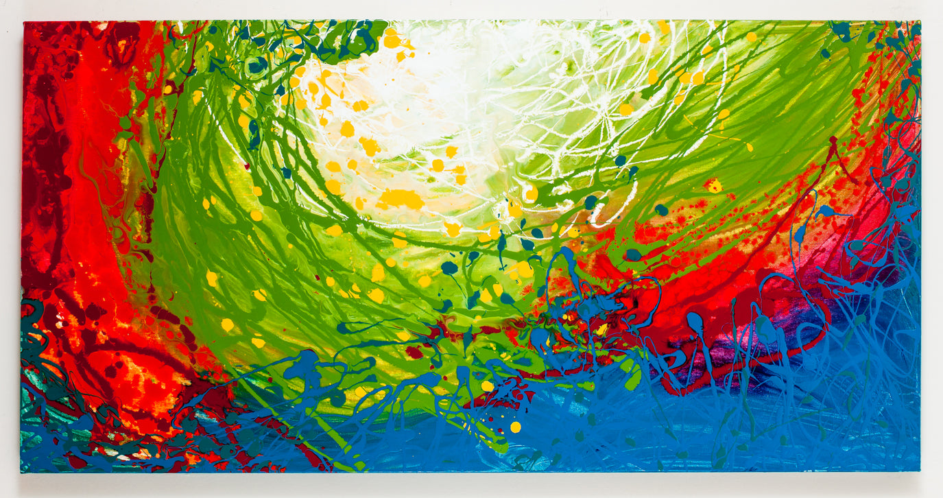 Canned Applause - Original Abstract Painting in Austin Texas 24" x 48"