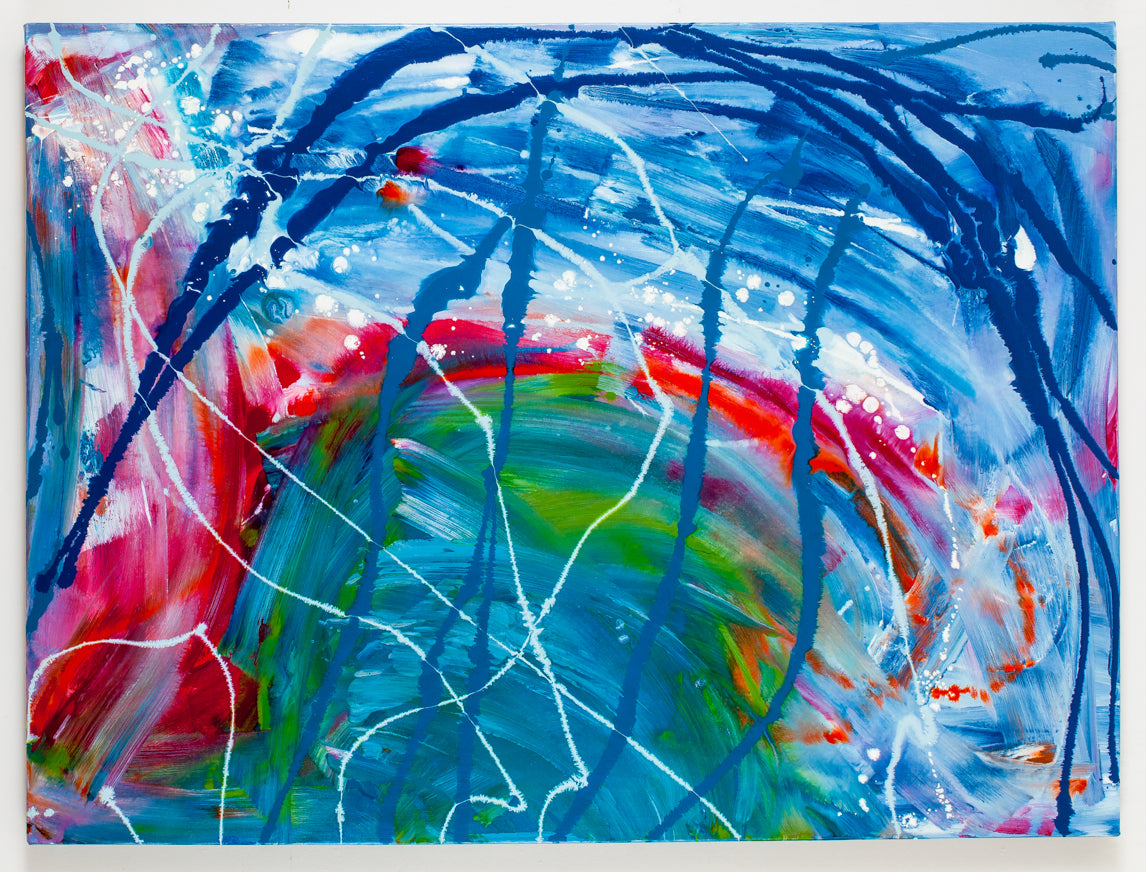 Terrifying Stillness - Original Abstract Painting in Austin Texas 30" x 40"