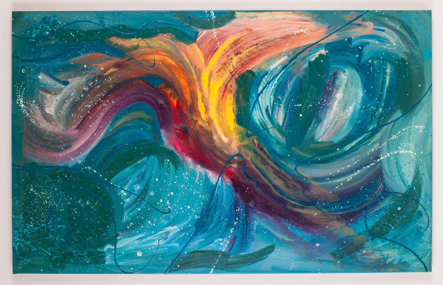 Travelling Through - Original Abstract Painting in Austin Texas 30" x 48"