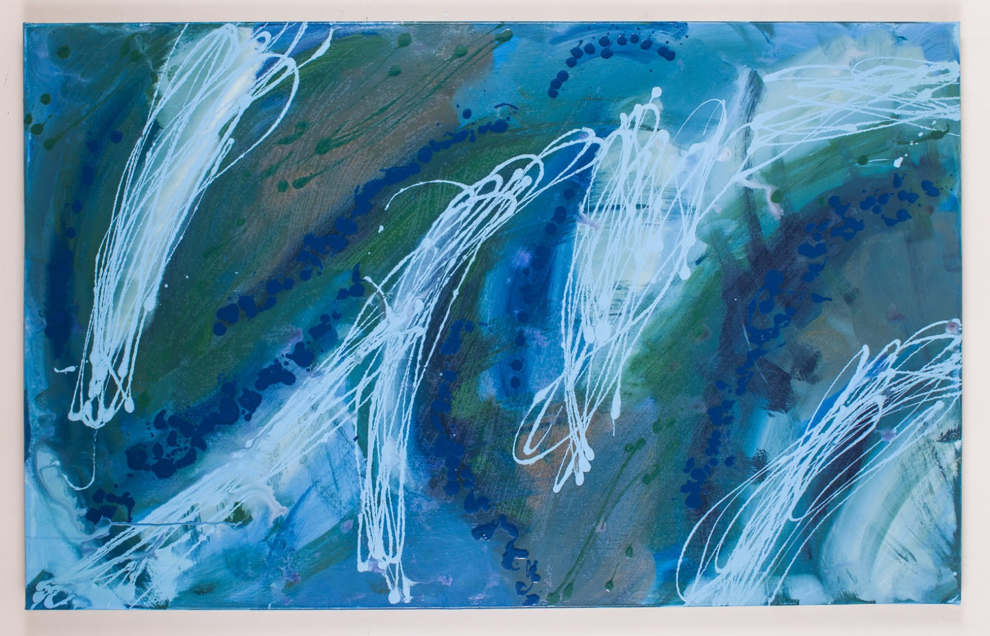 Inevitable Escapades - Original Abstract Painting in Austin Texas 30" x 48"