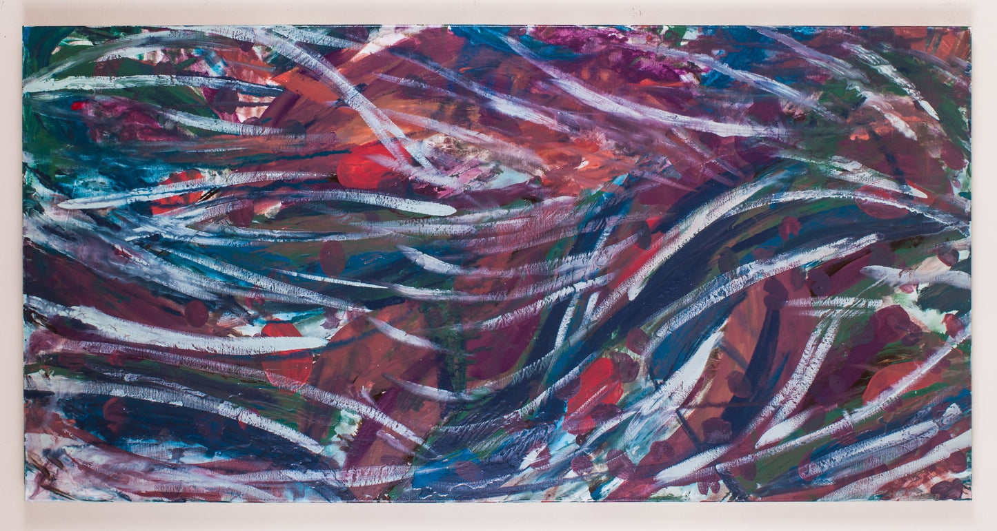 Untold Undergrowth - Original Abstract Painting in Austin Texas 24" x 48"