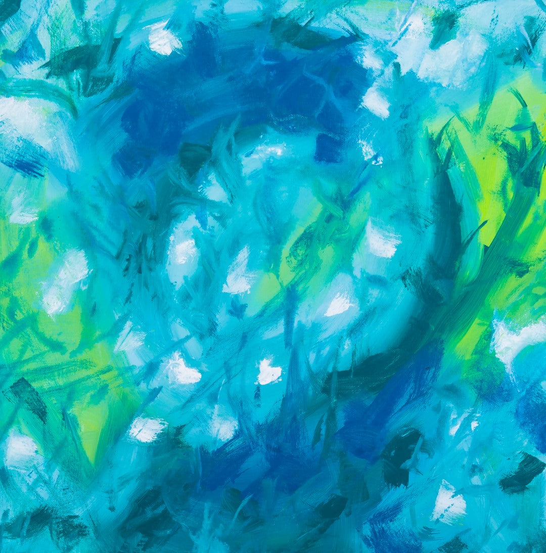 Foolish Flourish - Original Abstract Painting in Austin Texas 24" x 24"