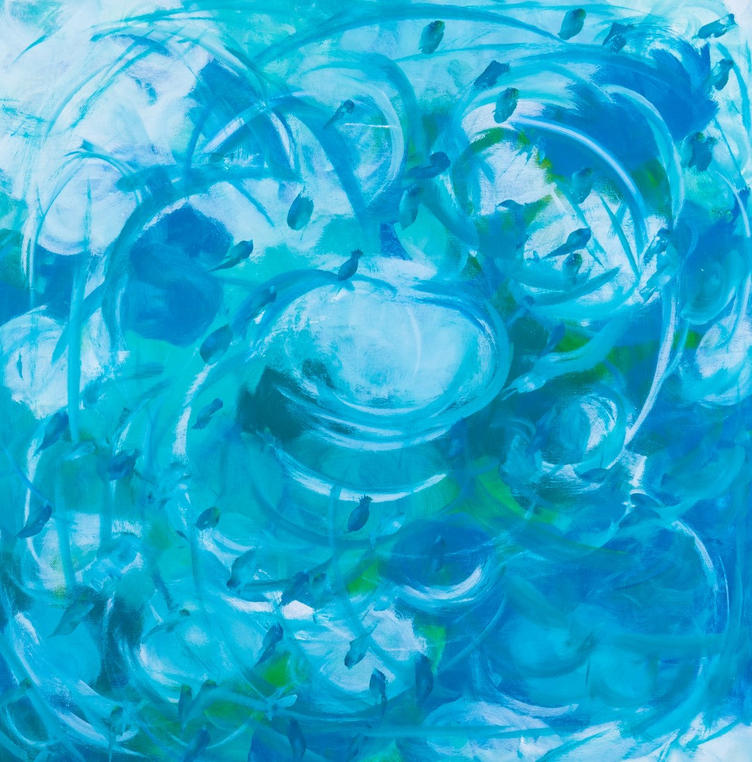 Inducted Cluster - Original Abstract Painting in Austin Texas 24" x 24"