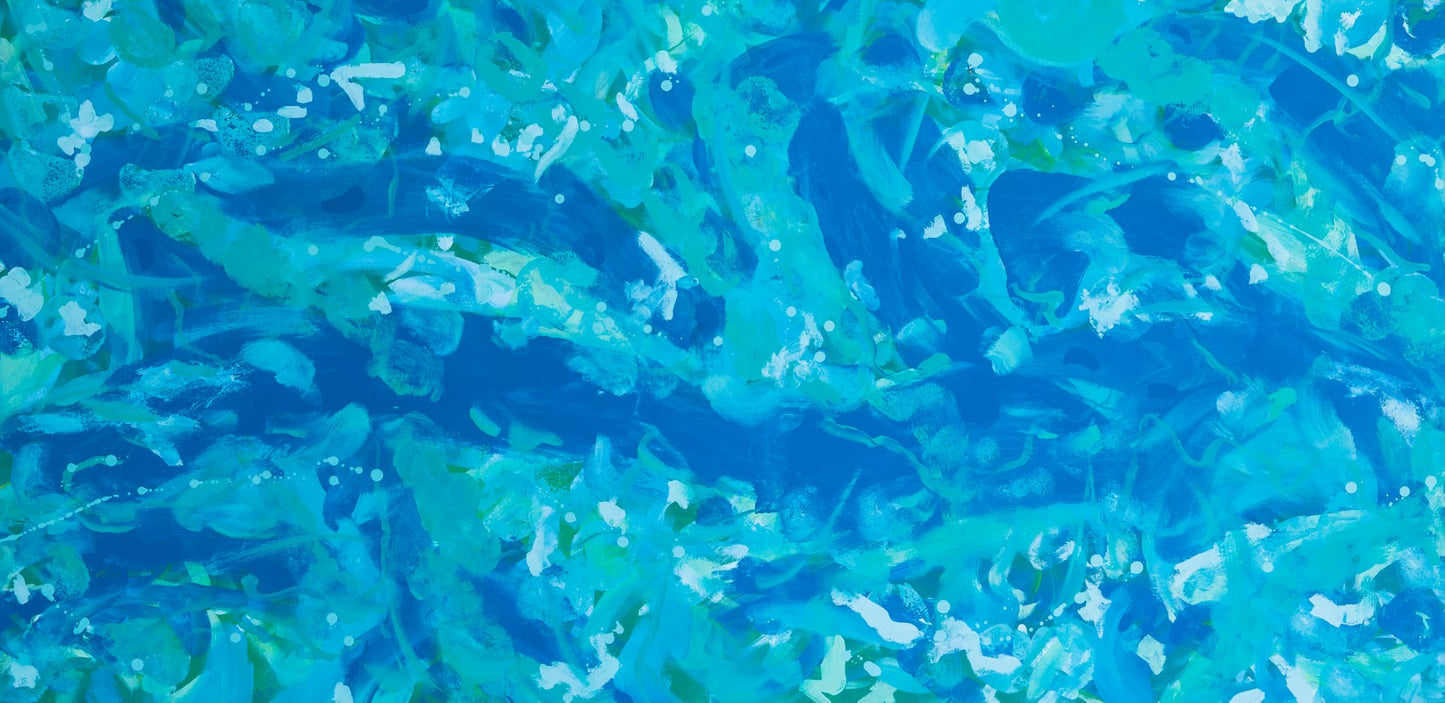 Hidden Hindsight - Original Abstract Painting in Austin Texas 24" x 48"