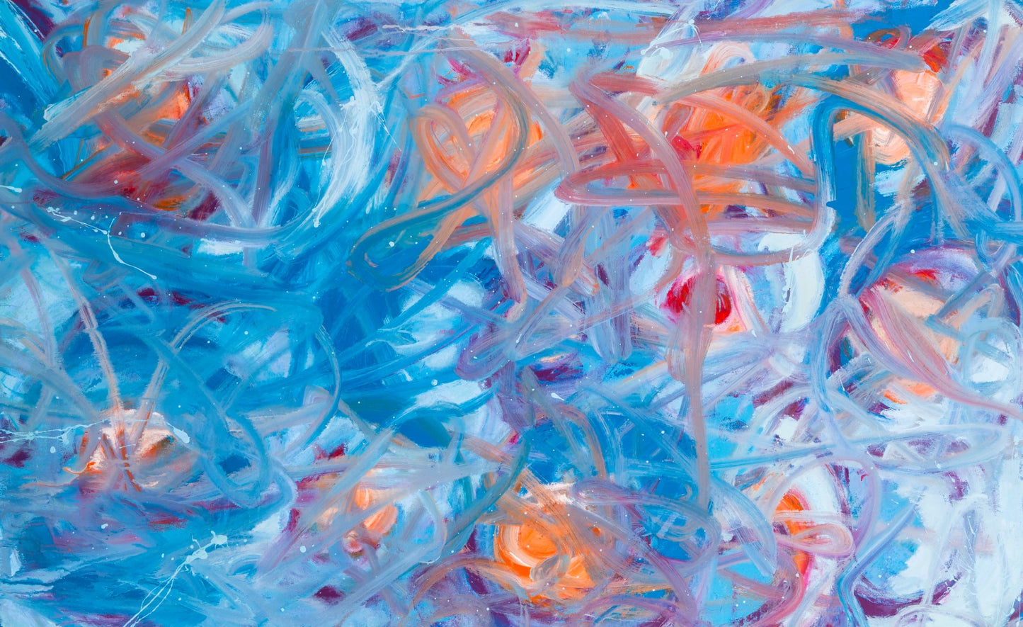 Isolation Frustration - Original Abstract Painting in Austin Texas 30" x 48"