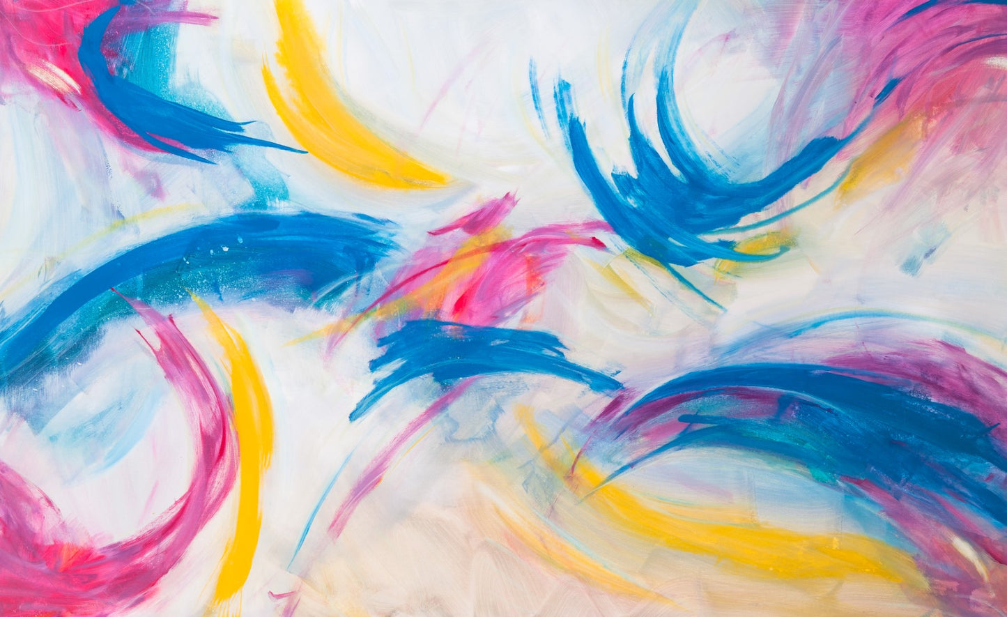 Vacillating Vagrancies - Original Abstract Painting in Austin Texas 30" x 48"