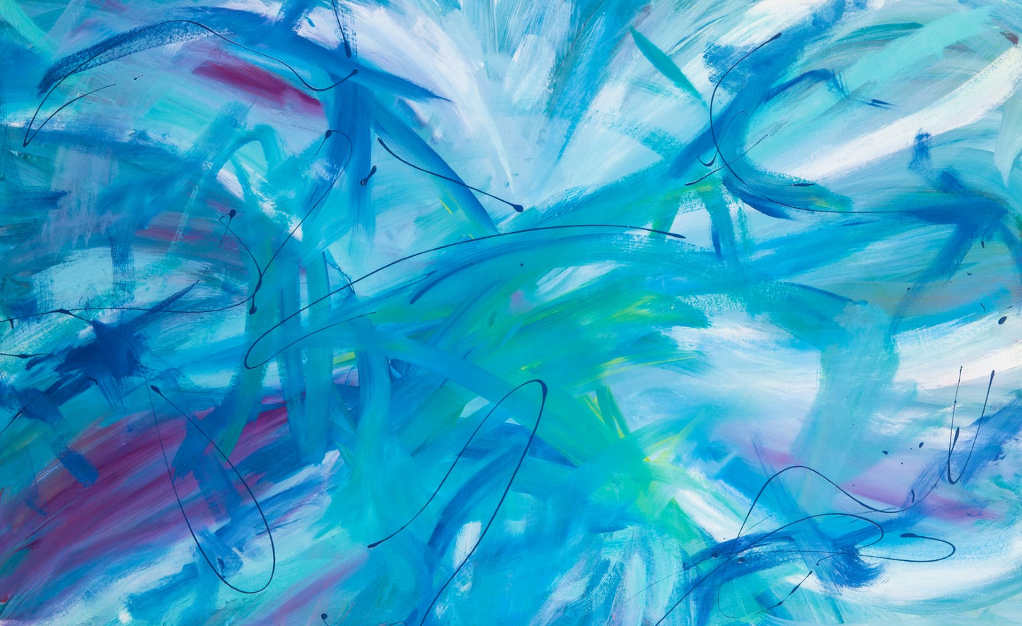 Spontaneous Splendor - Original Abstract Painting in Austin Texas 30" x 48"