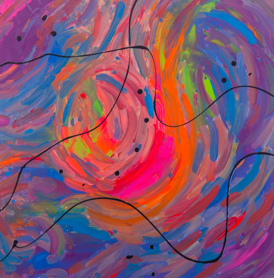 Sauntering Recitation - Original Abstract Painting in Austin Texas 24" x 24"