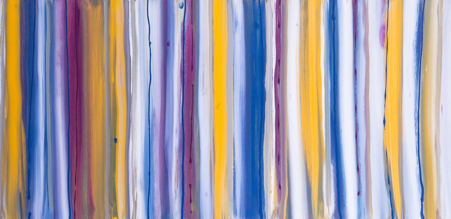 Straight-Up Sidestepping - Original Abstract Painting in Austin Texas 24" x 48"