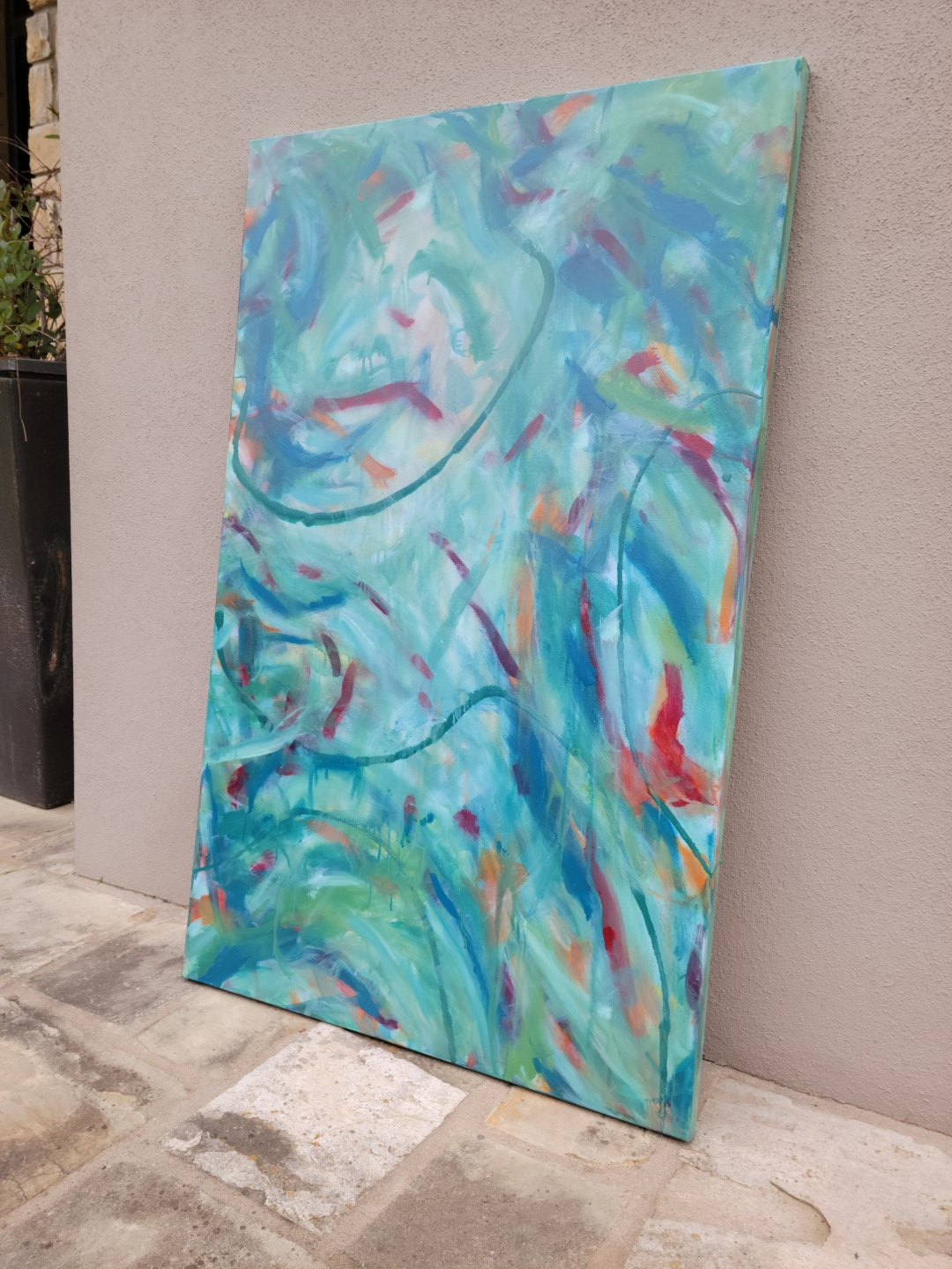 Firsthand Fervor - Original Abstract Painting in Austin Texas 30" x 48"
