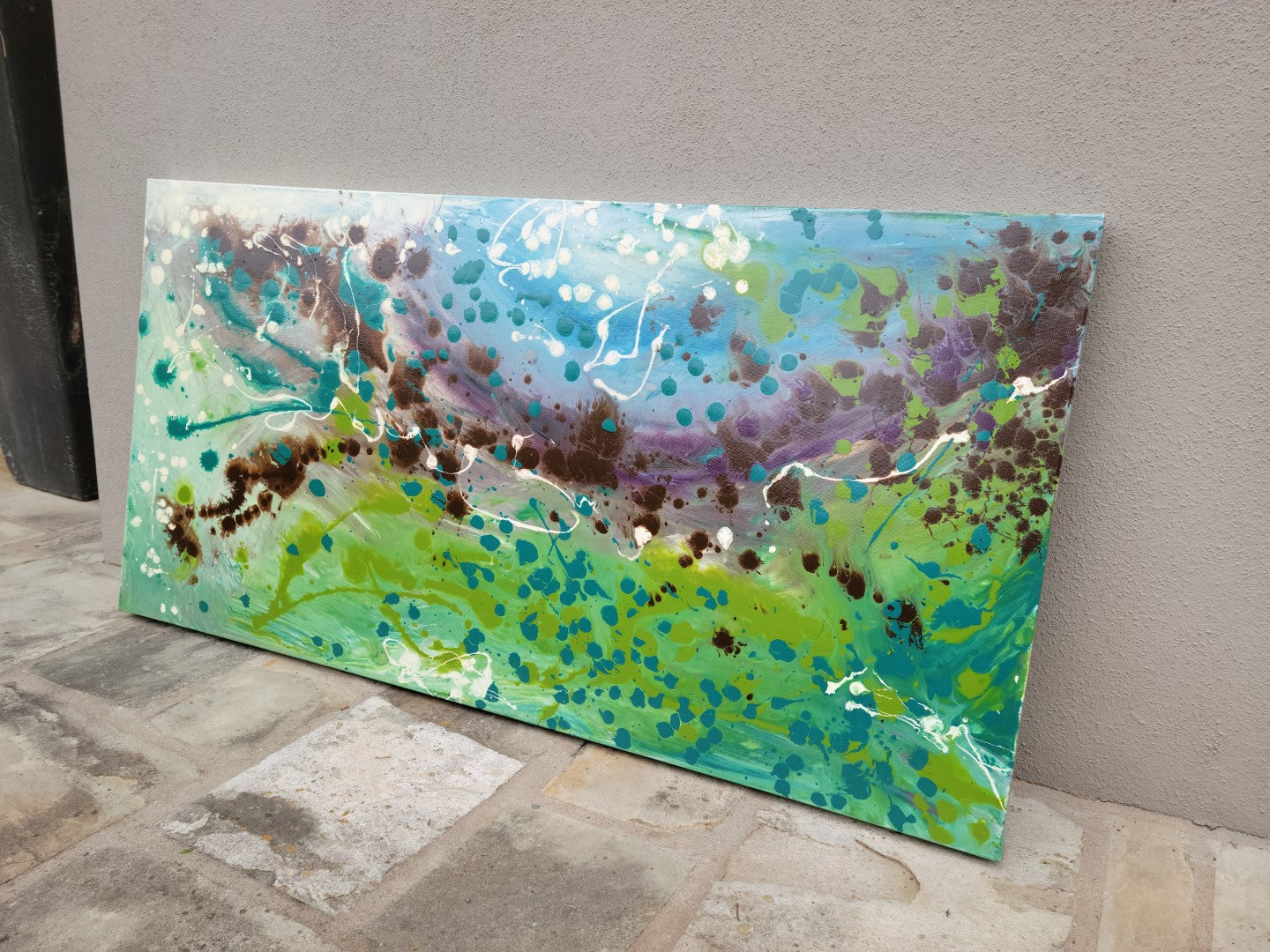 Forcible Florence - Original Abstract Painting in Austin Texas 24" x 48"