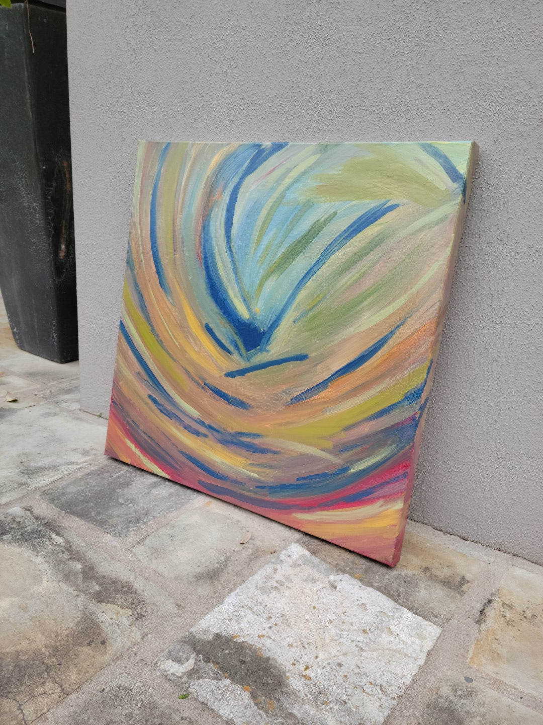 Desolation Tragedy - Original Abstract Painting in Austin Texas 24" x 24"