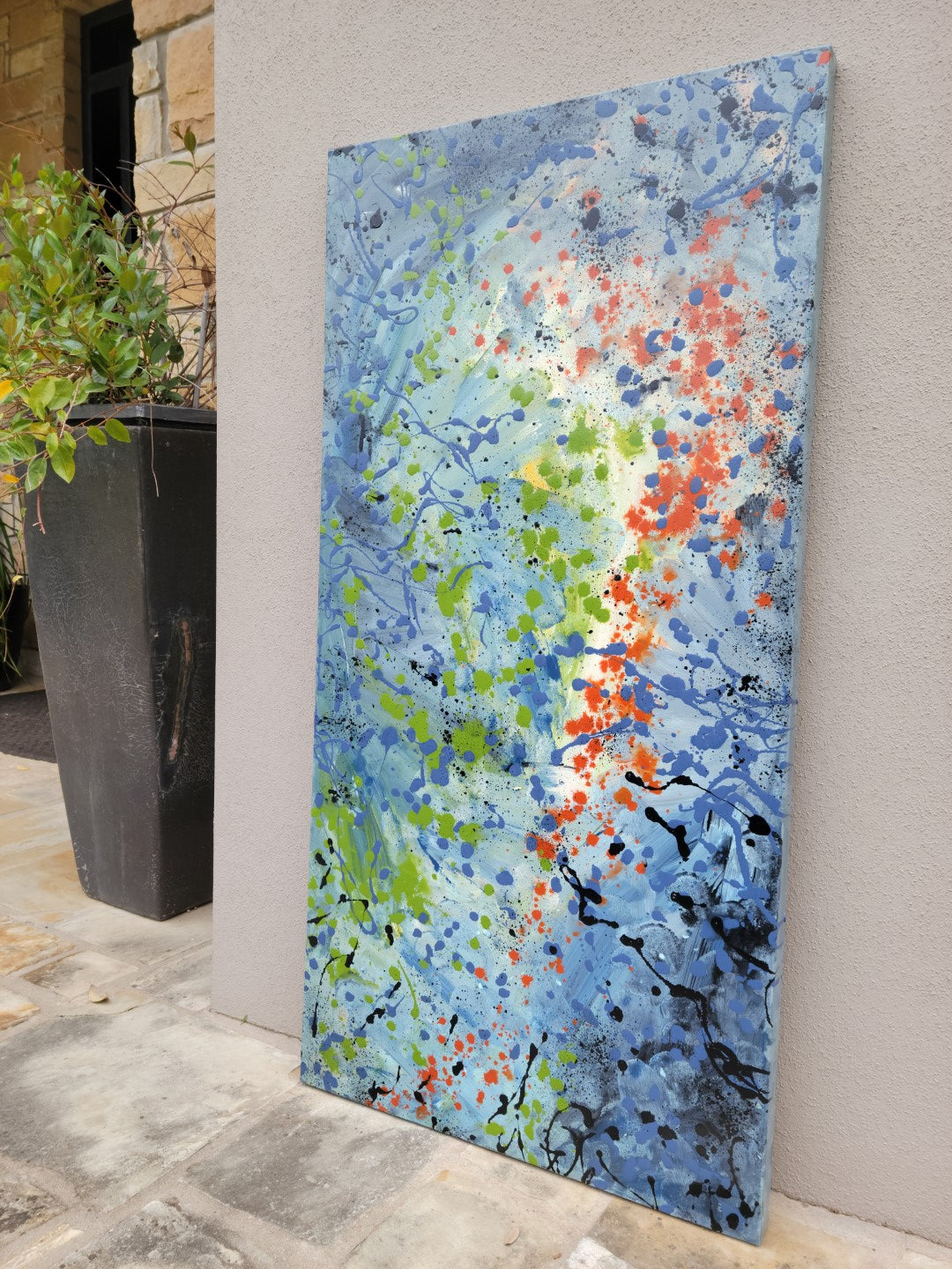 Entangled Eloquence - Original Abstract Painting in Austin Texas 24" x 48"