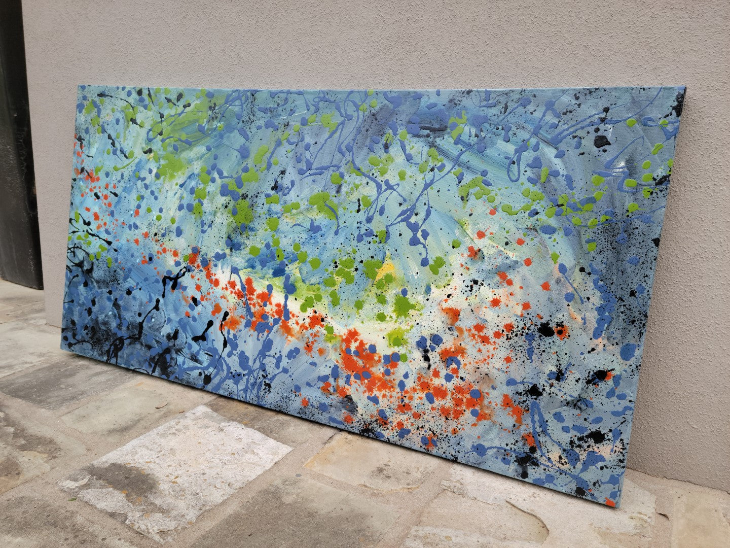 Entangled Eloquence - Original Abstract Painting in Austin Texas 24" x 48"