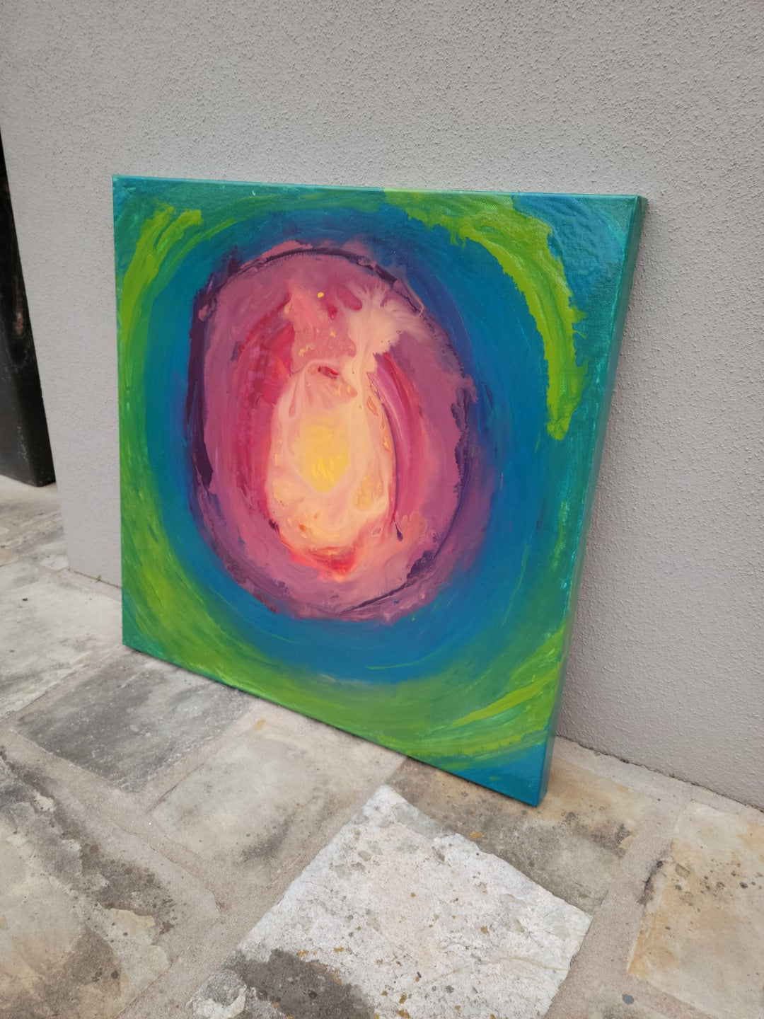 Circular Surrender - Original Abstract Painting in Austin Texas 24" x 24"